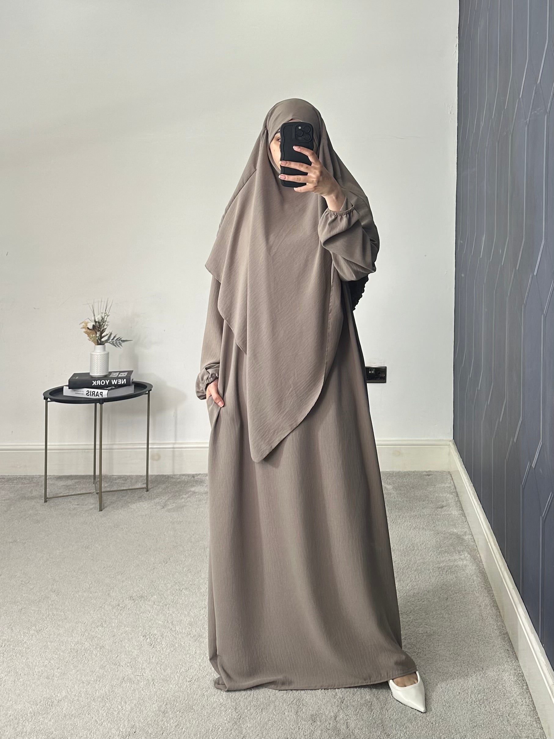 Hareem Batwing Sleeves Khimar Set