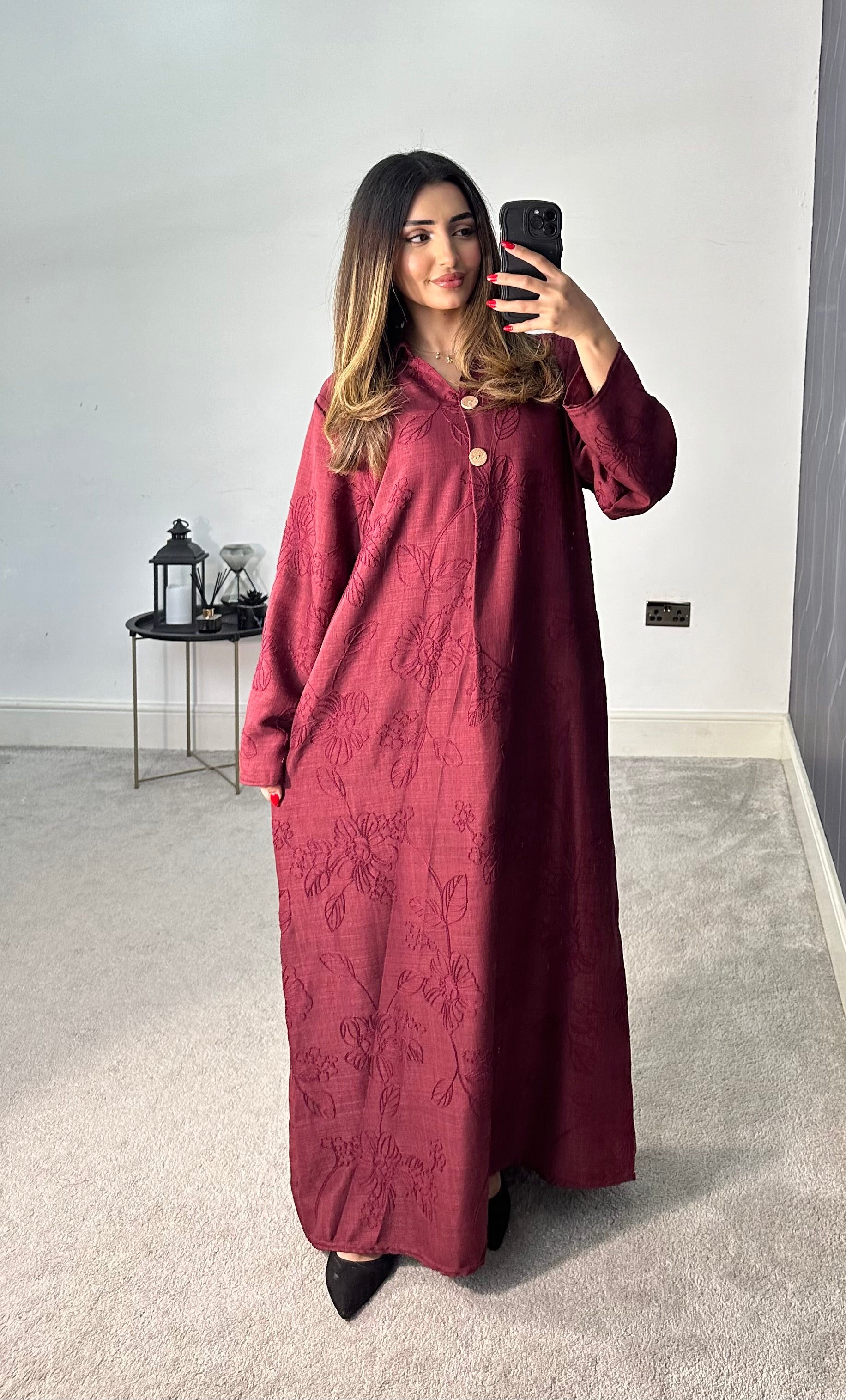 Madiha Embroidered Long Dress