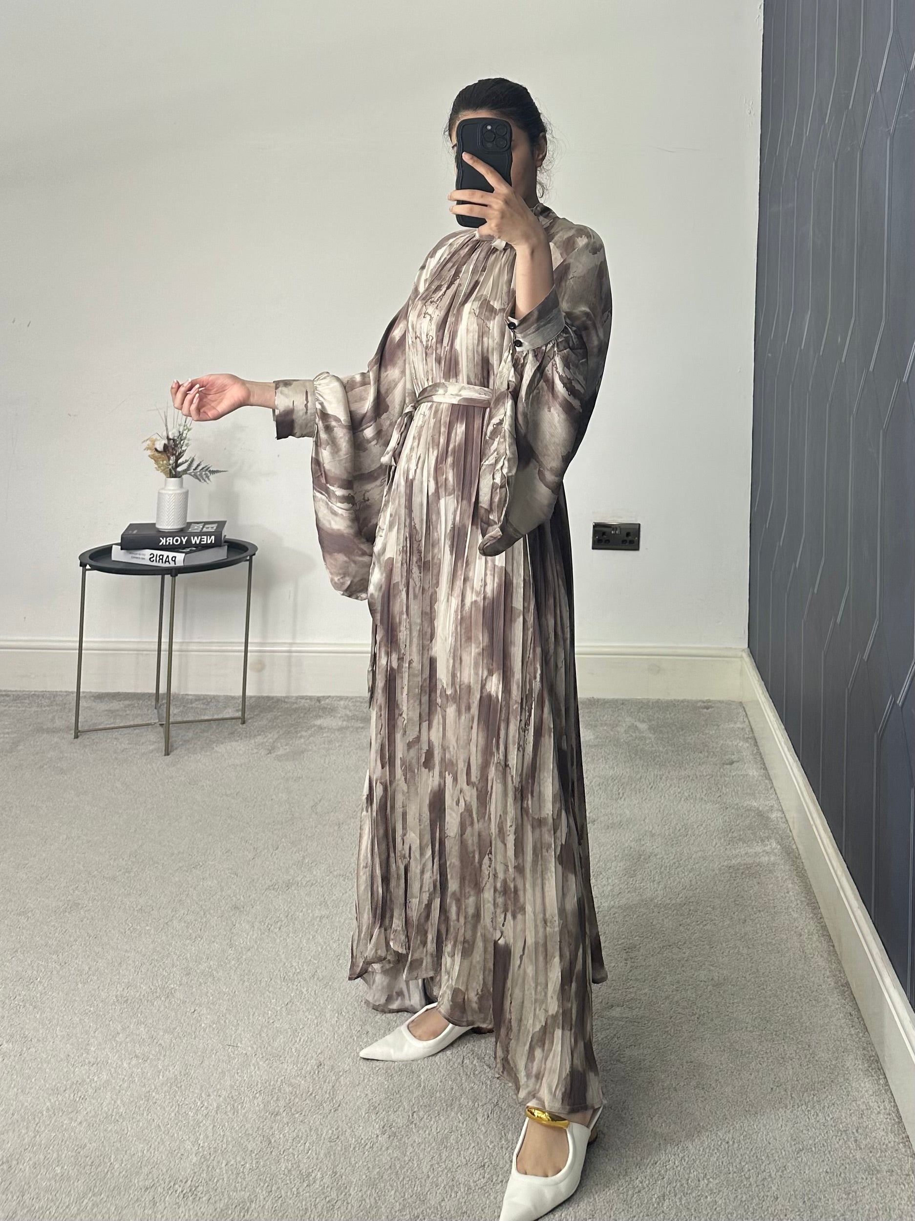 Zaina Pleated Maxi Dress