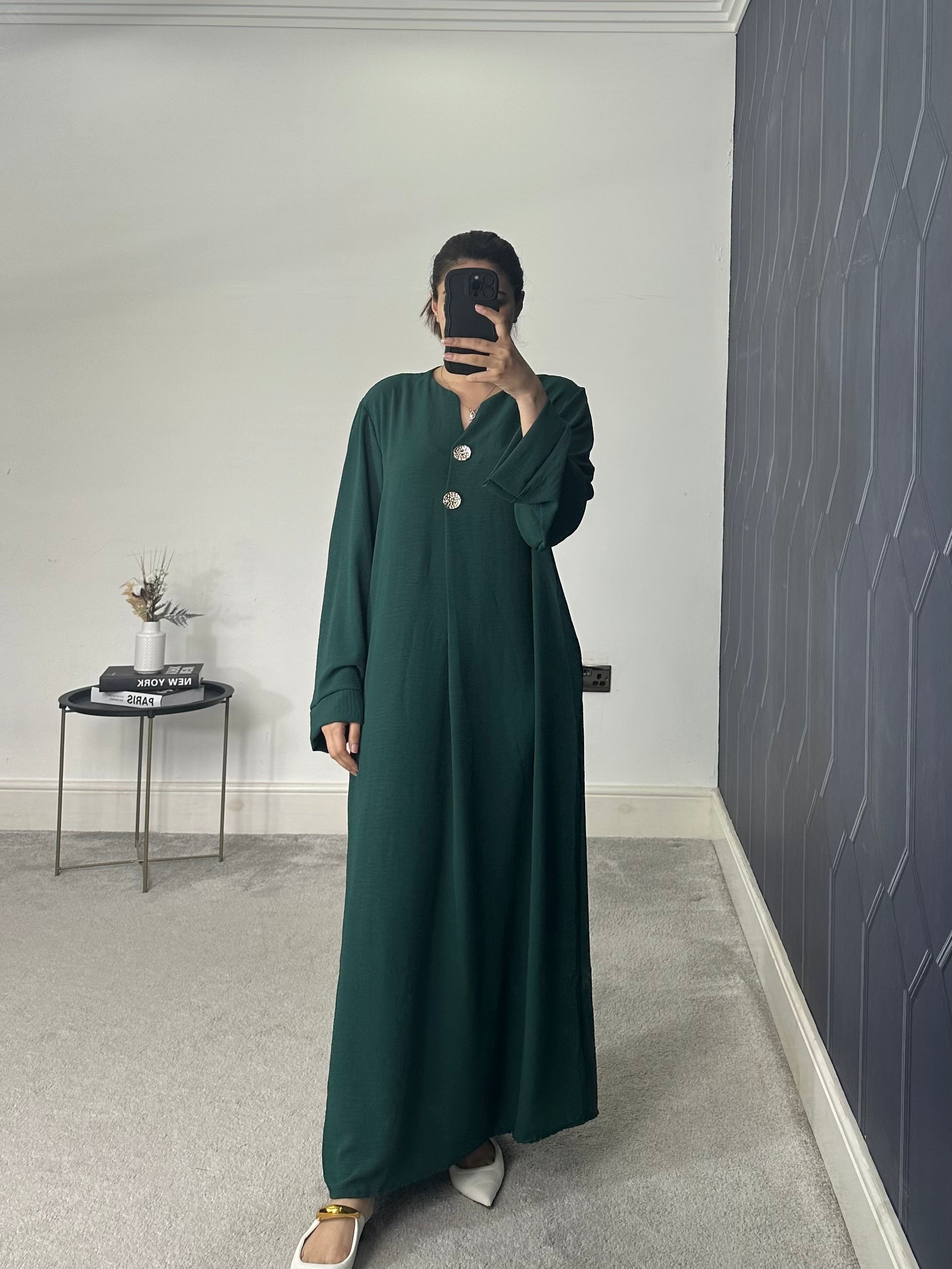 Huda Button Dress