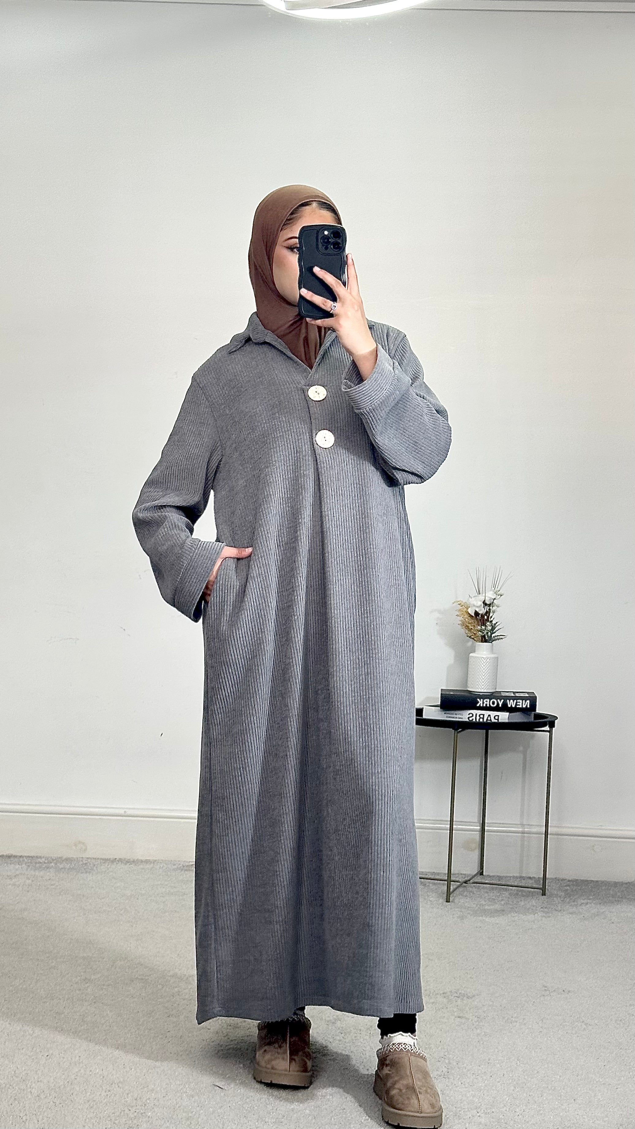Corduroy Abaya/Long Dress