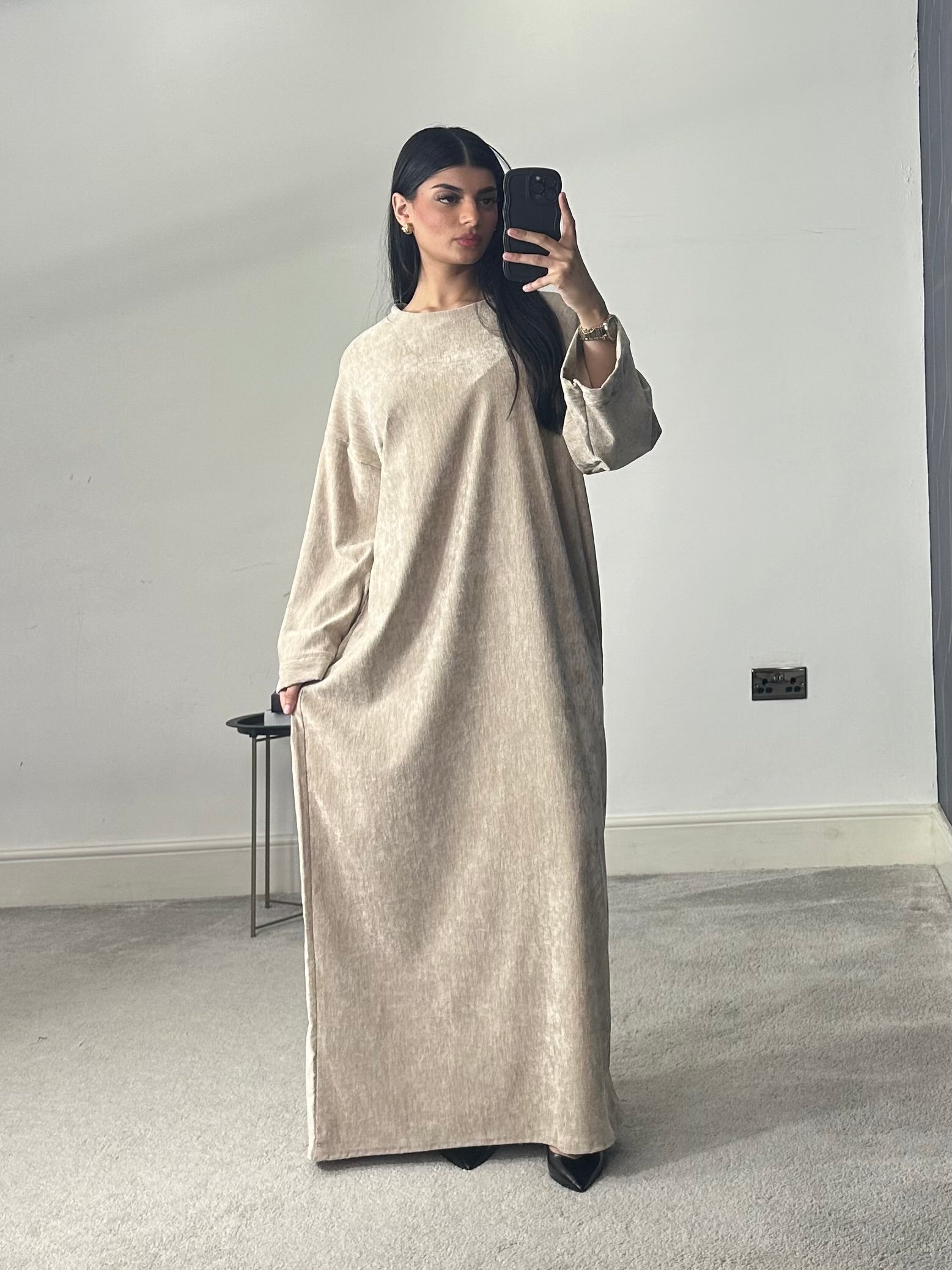 Velvet Long Dress/Abaya