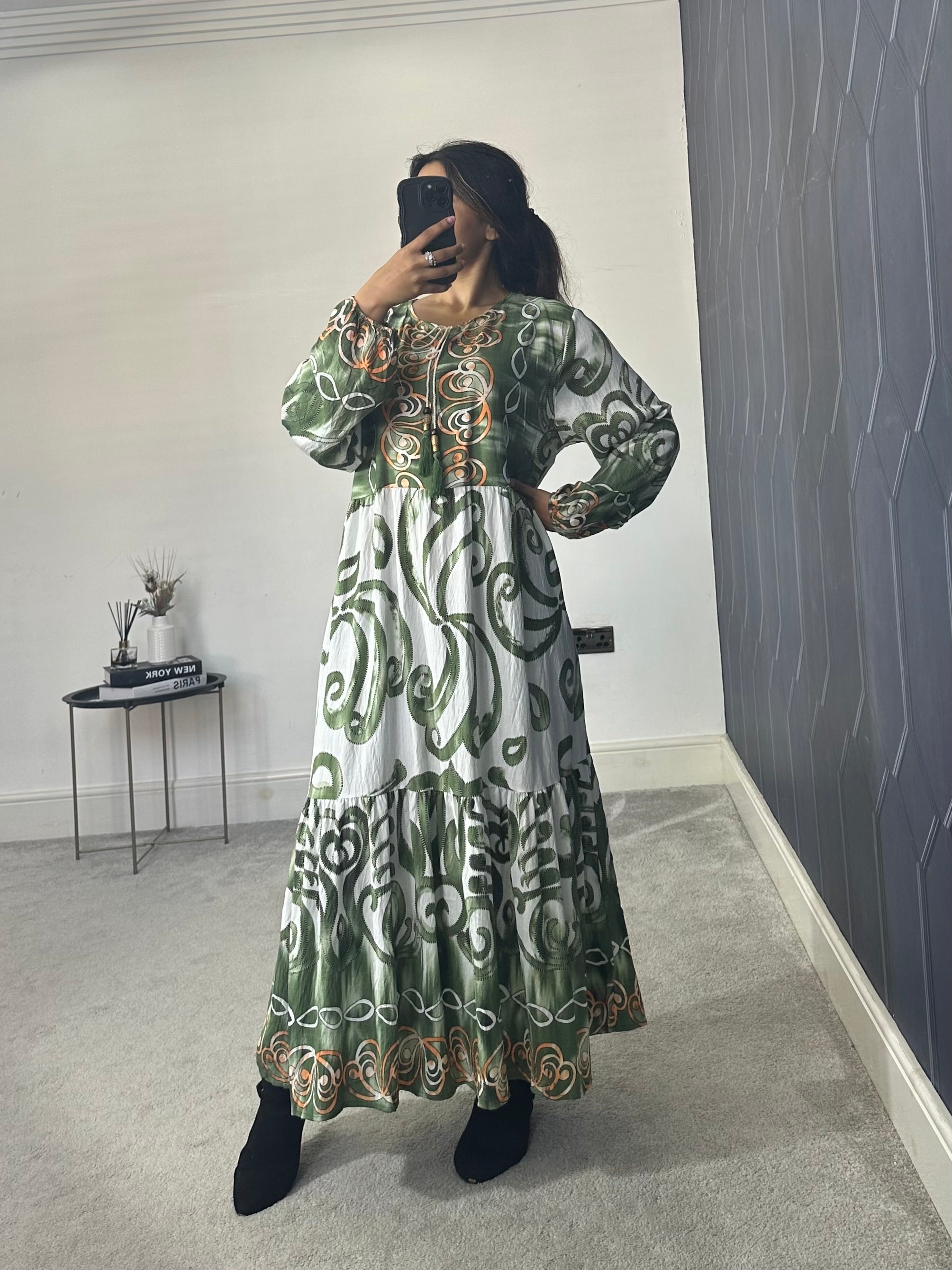Printed Dress (Plus Size)