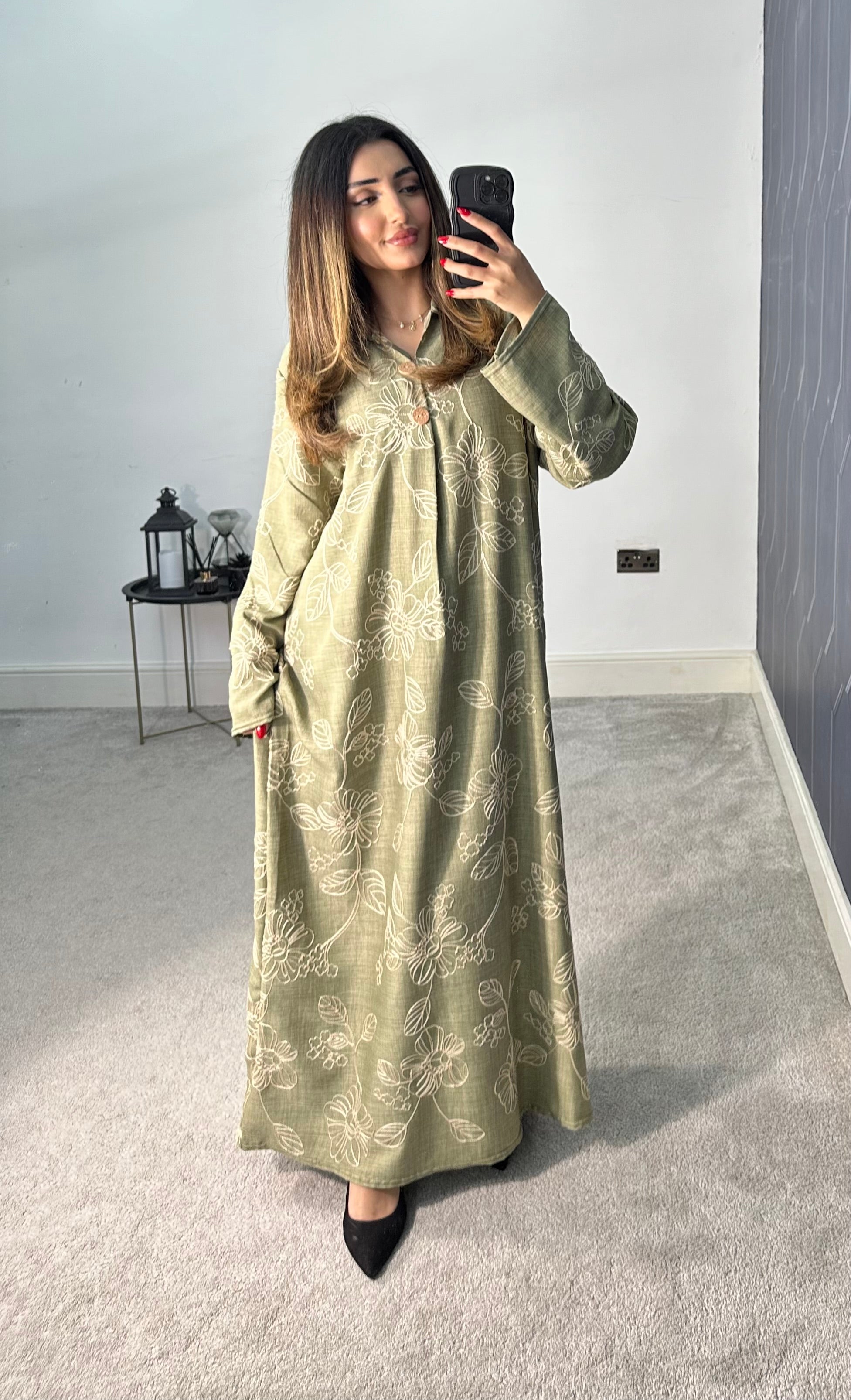 Madiha Embroidered Long Dress