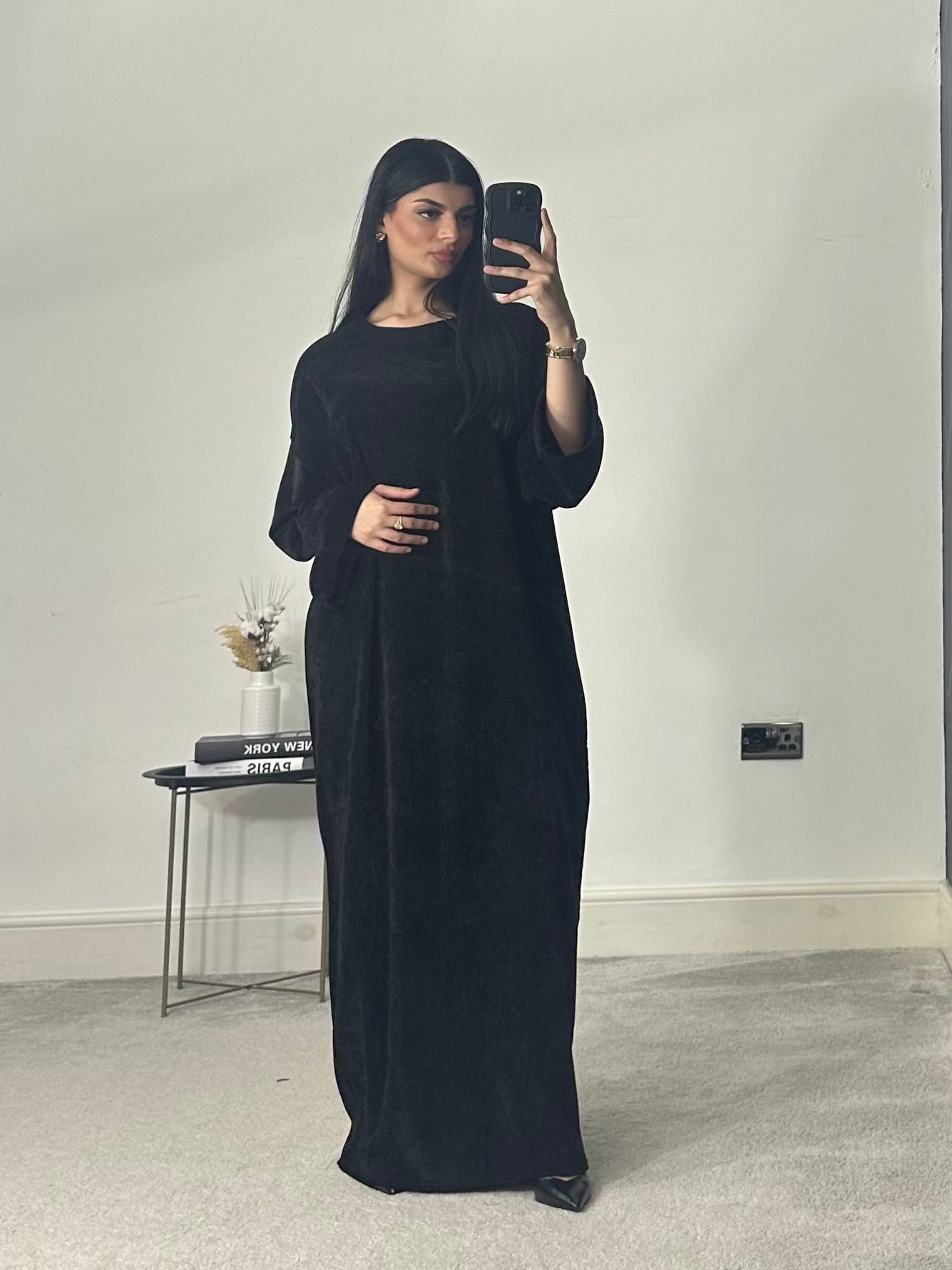 Velvet Long Dress/Abaya