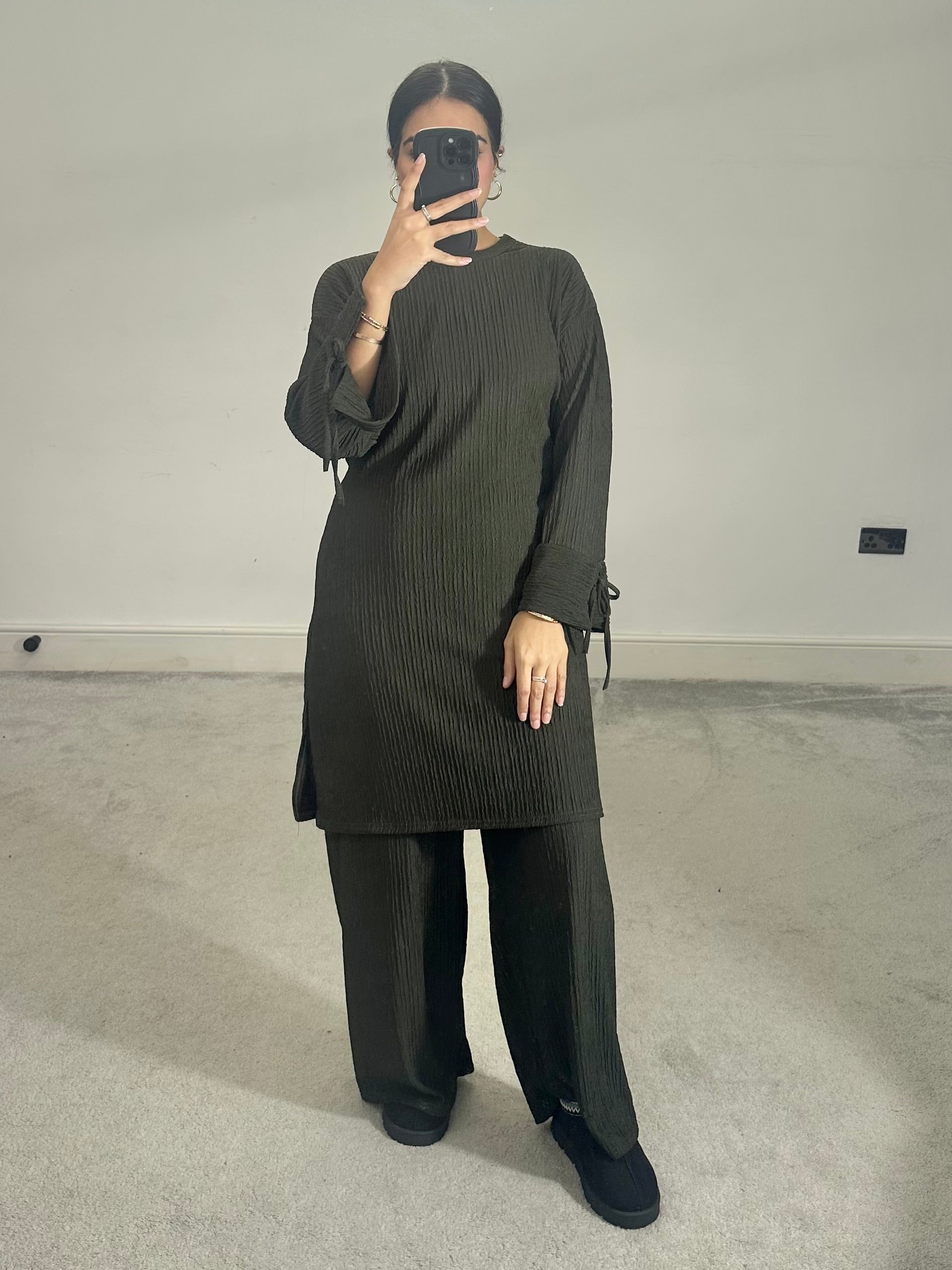 Zara crinkle print 2 piece co ord set