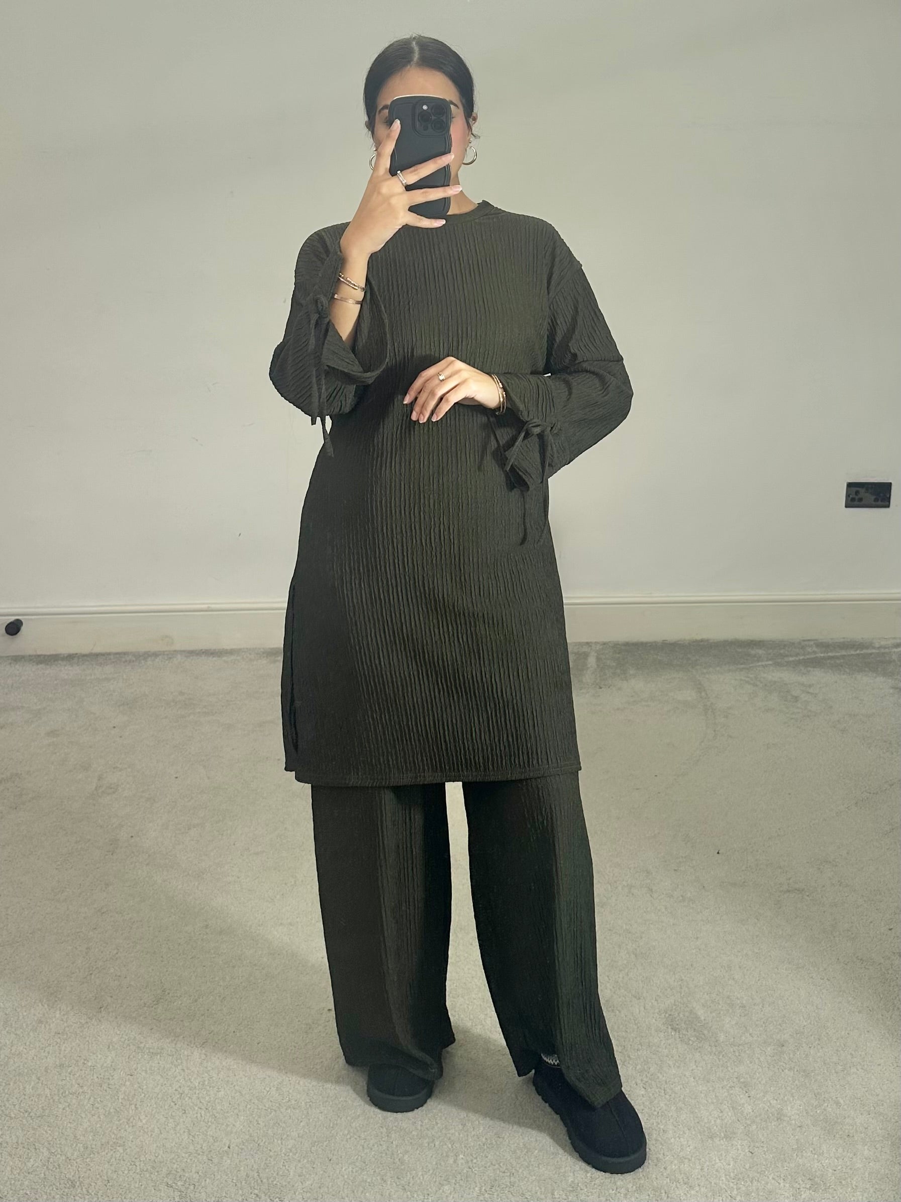 Zara crinkle print 2 piece co ord set