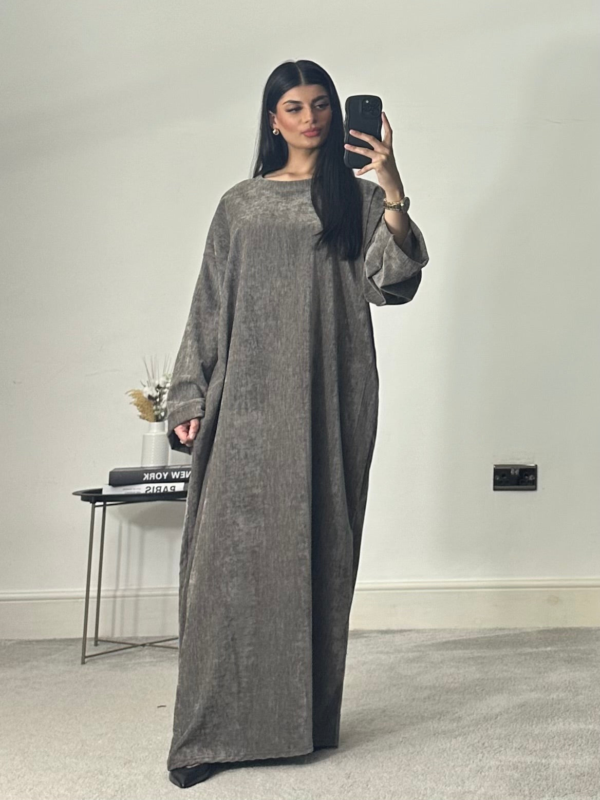 Velvet Long Dress/Abaya