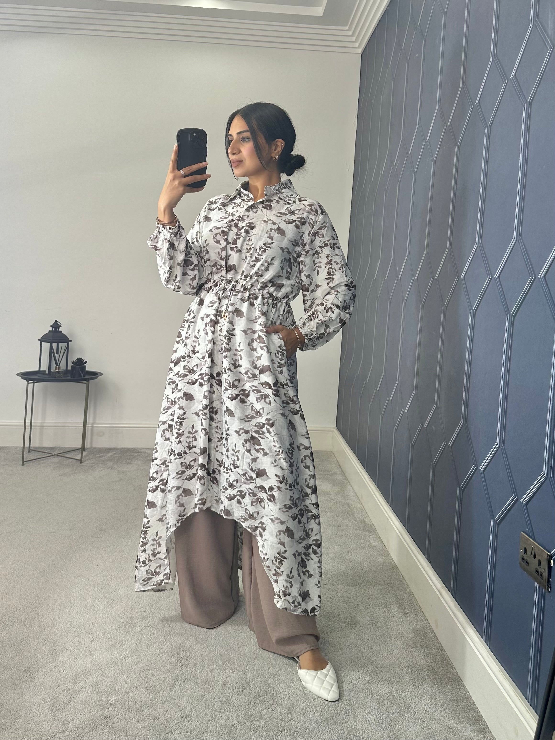 Meera Floral Hi Low 2 Piece co ord set