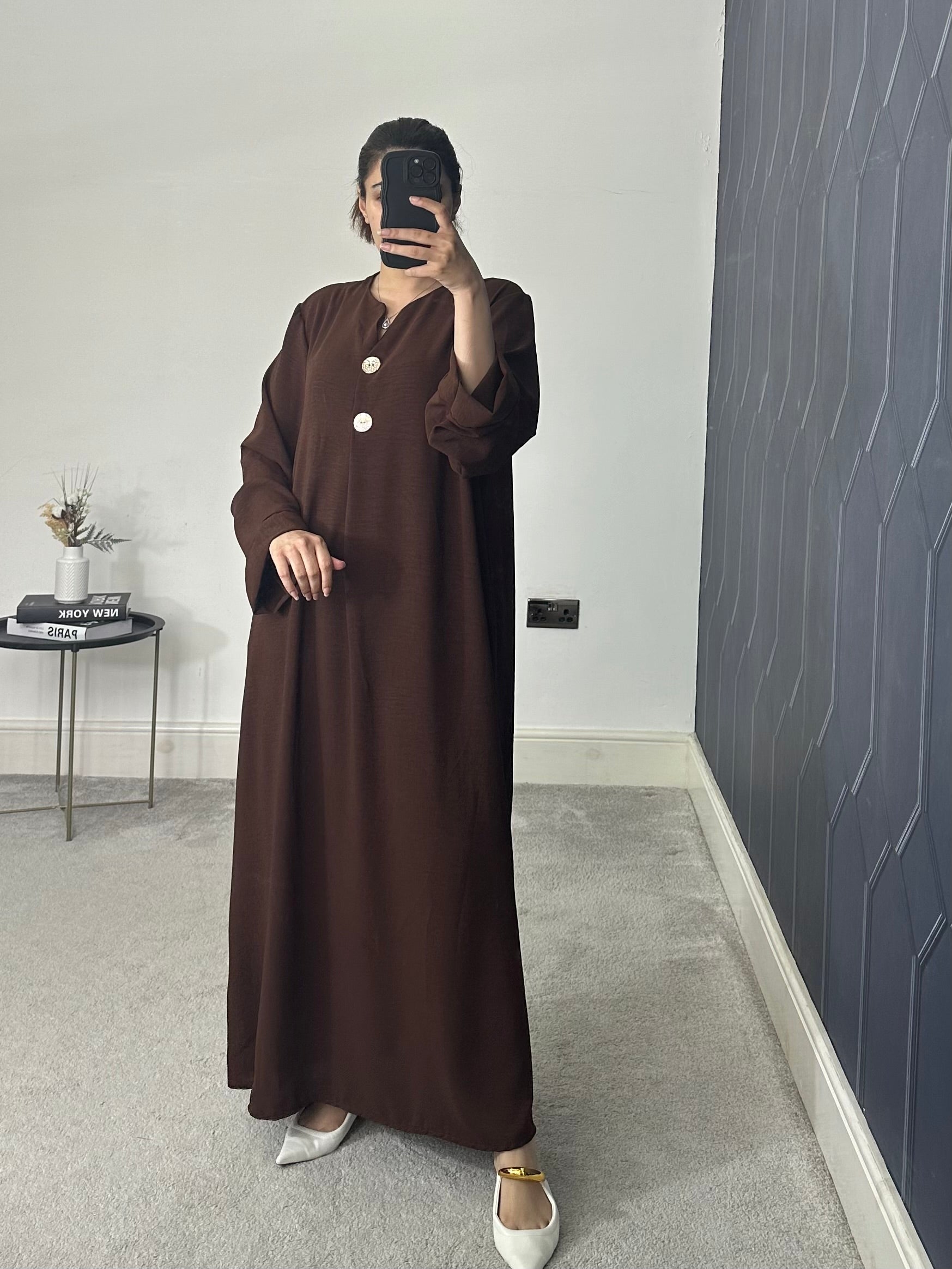 Huda Button Dress