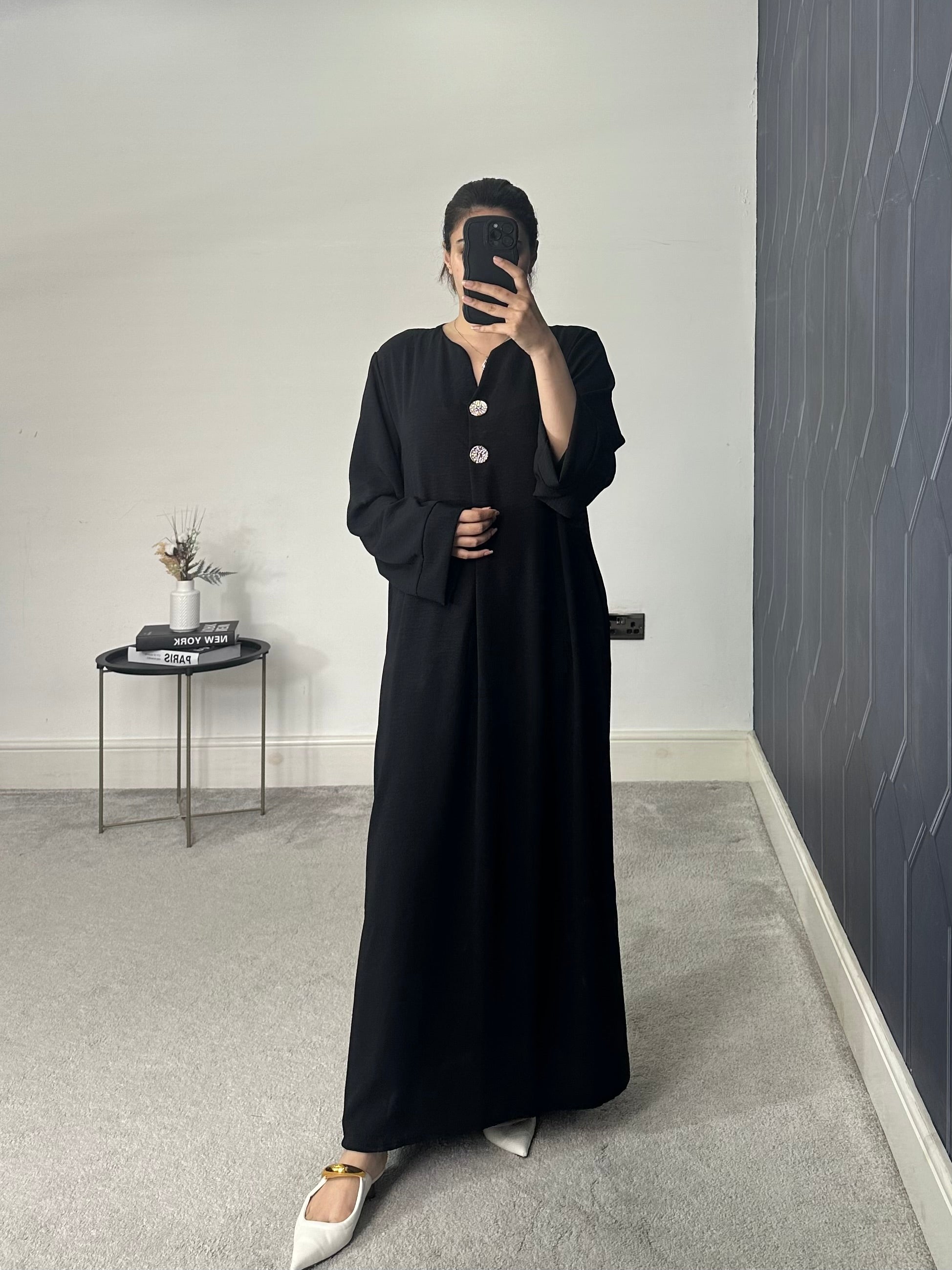 Huda Button Dress