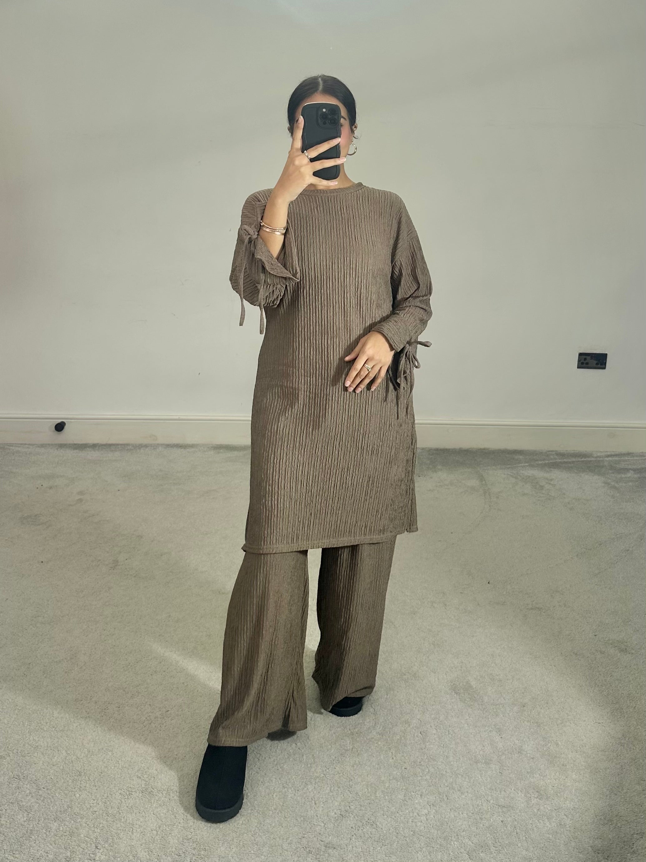 Zara crinkle print 2 piece co ord set