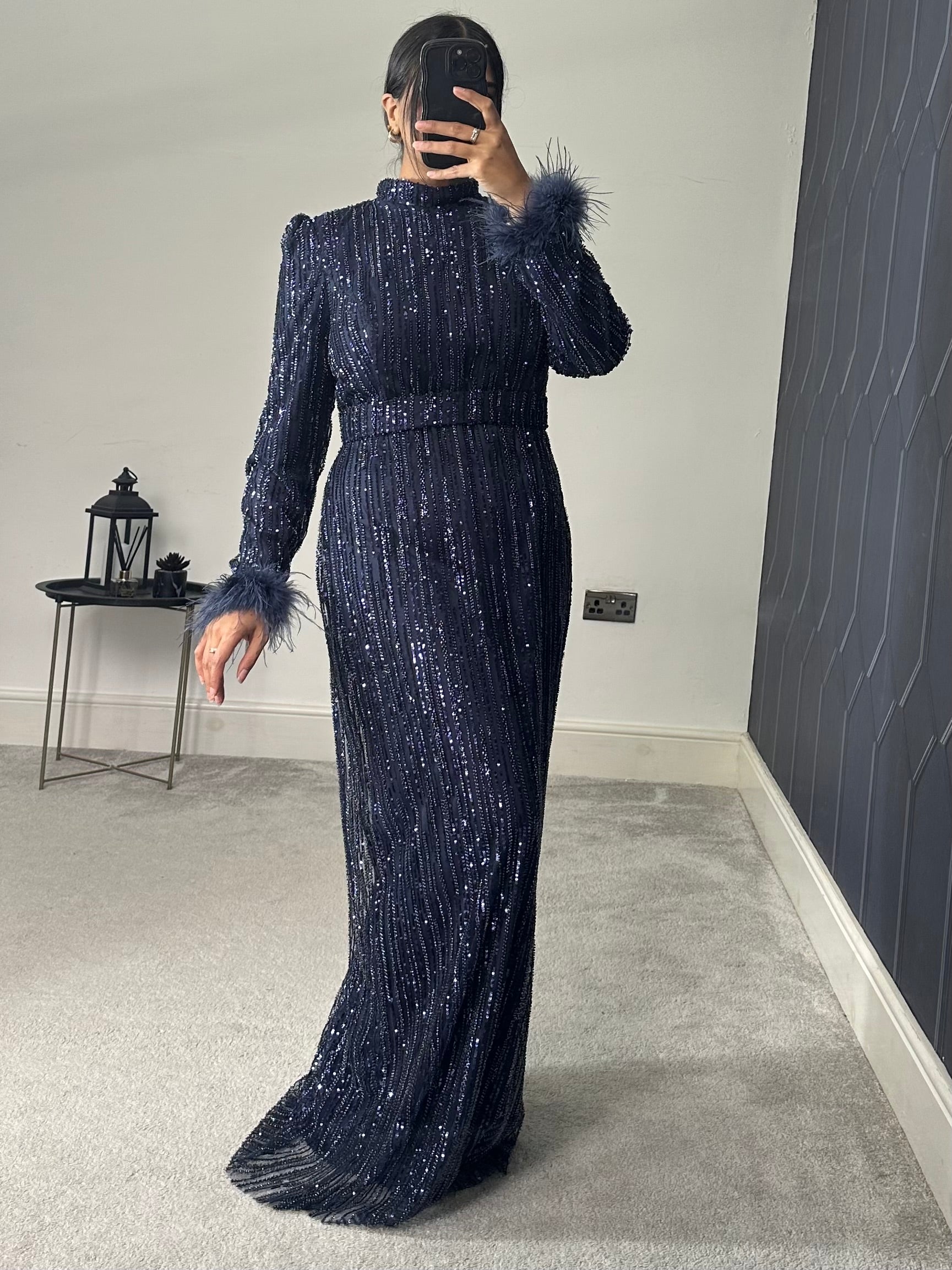 Beaded Modest Gown