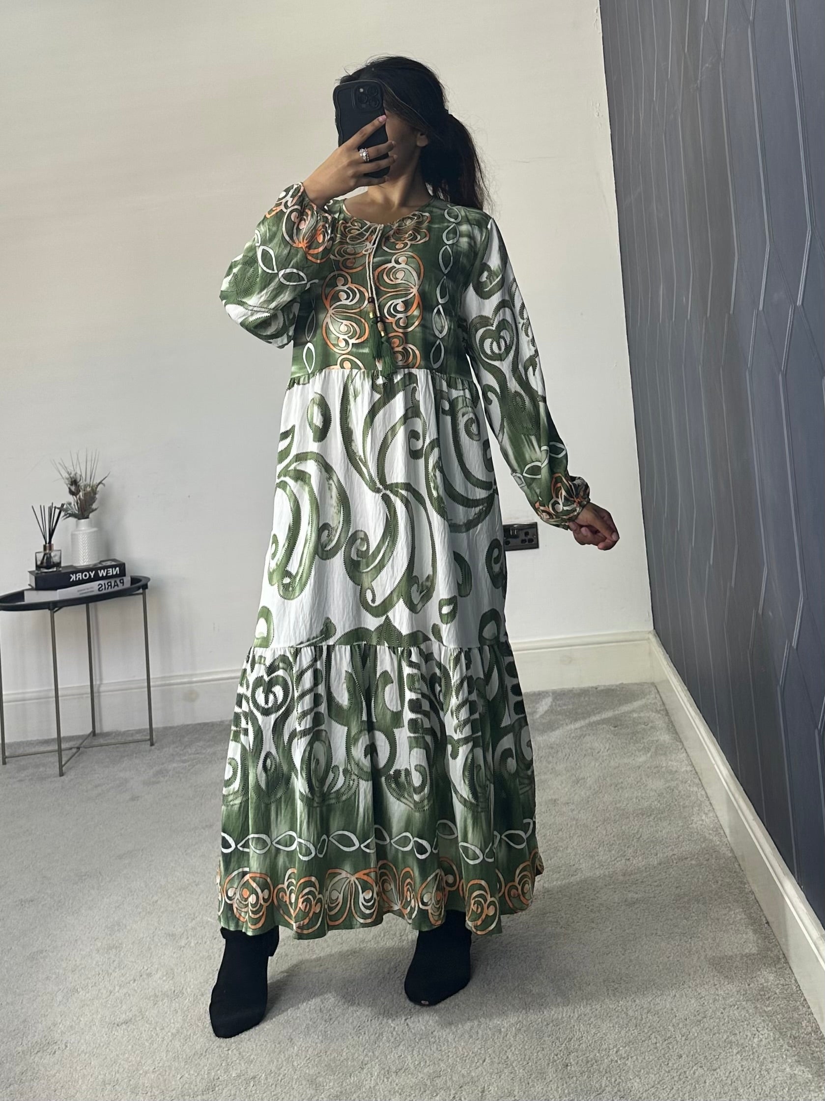 Printed Dress (Plus Size)