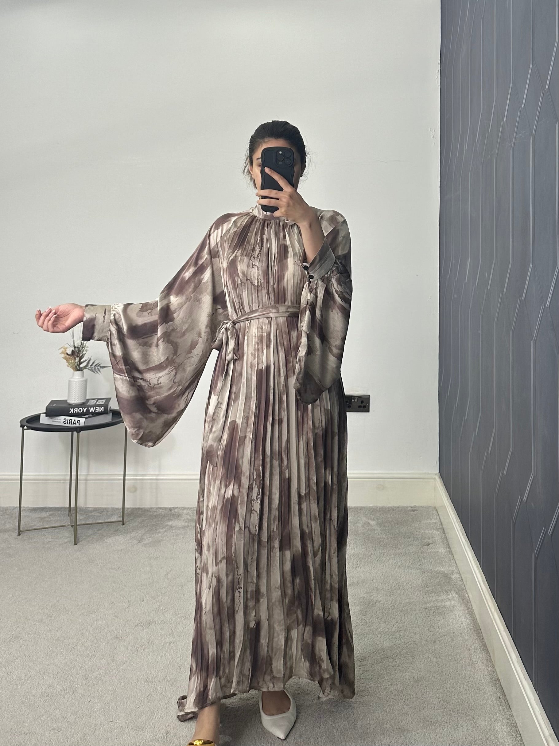 Zaina Pleated Maxi Dress
