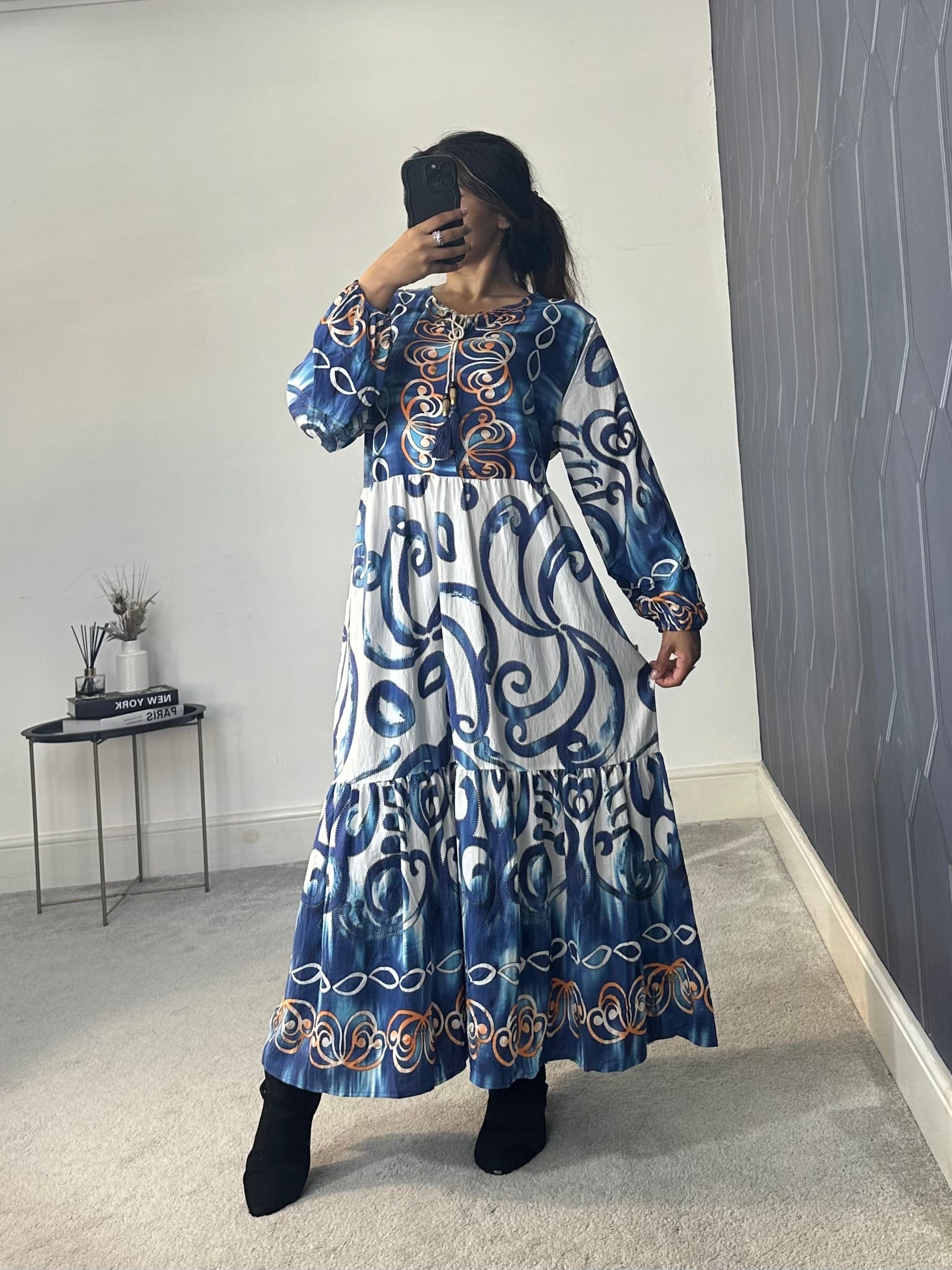 Printed Dress (Plus Size)