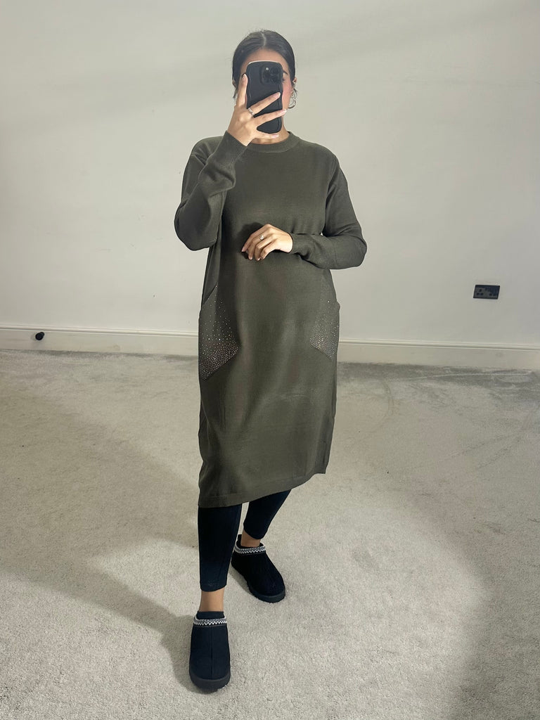 Areeba soft knit pocket dress