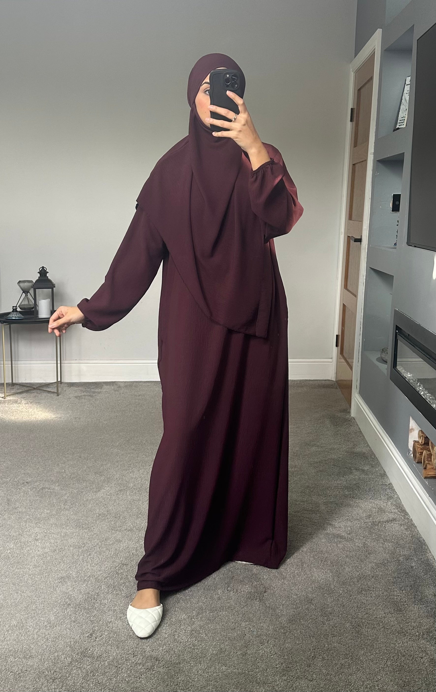 Hareem Batwing Sleeves Khimar Set