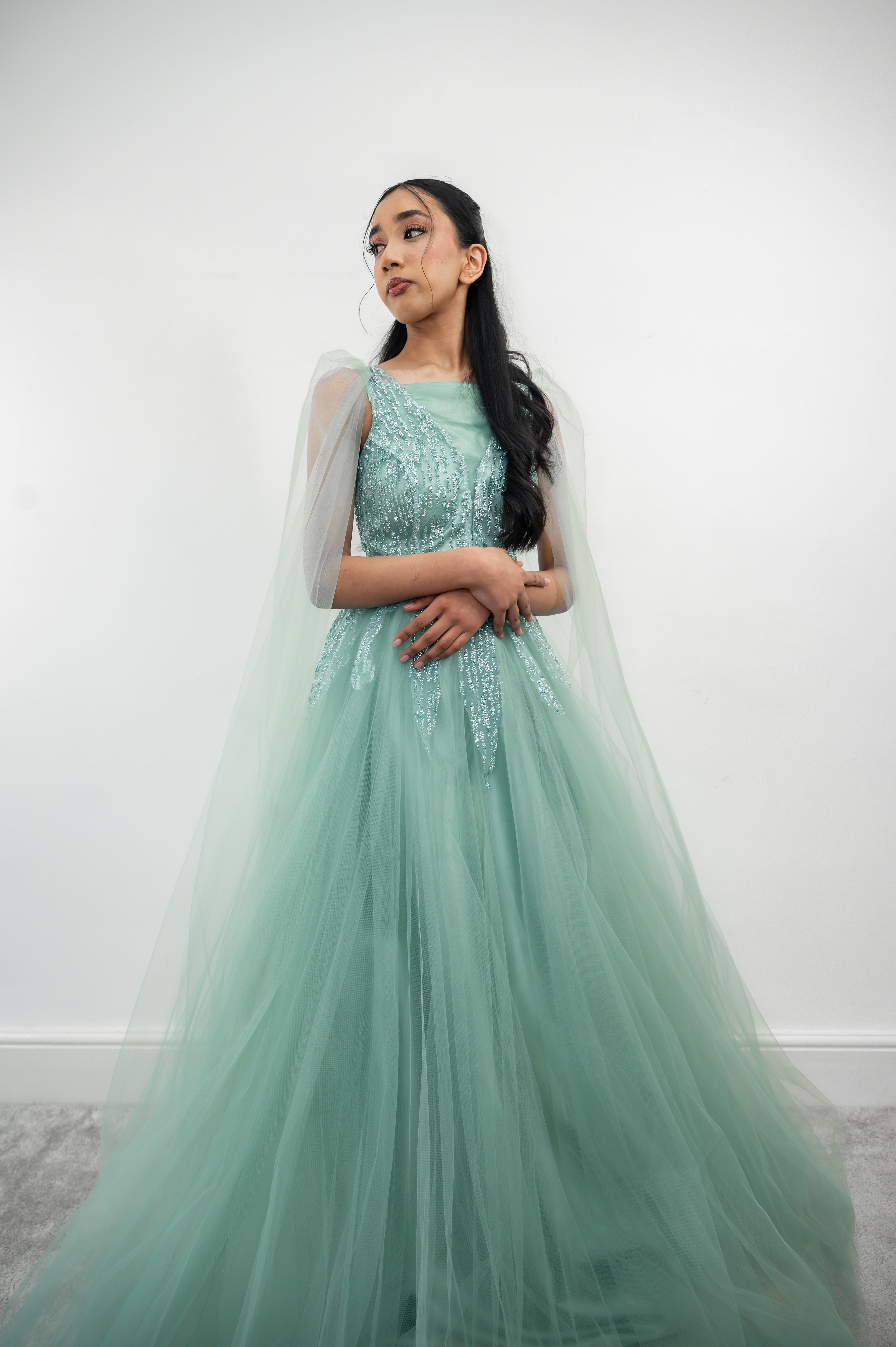 Melike Tulle Gown (Blue)