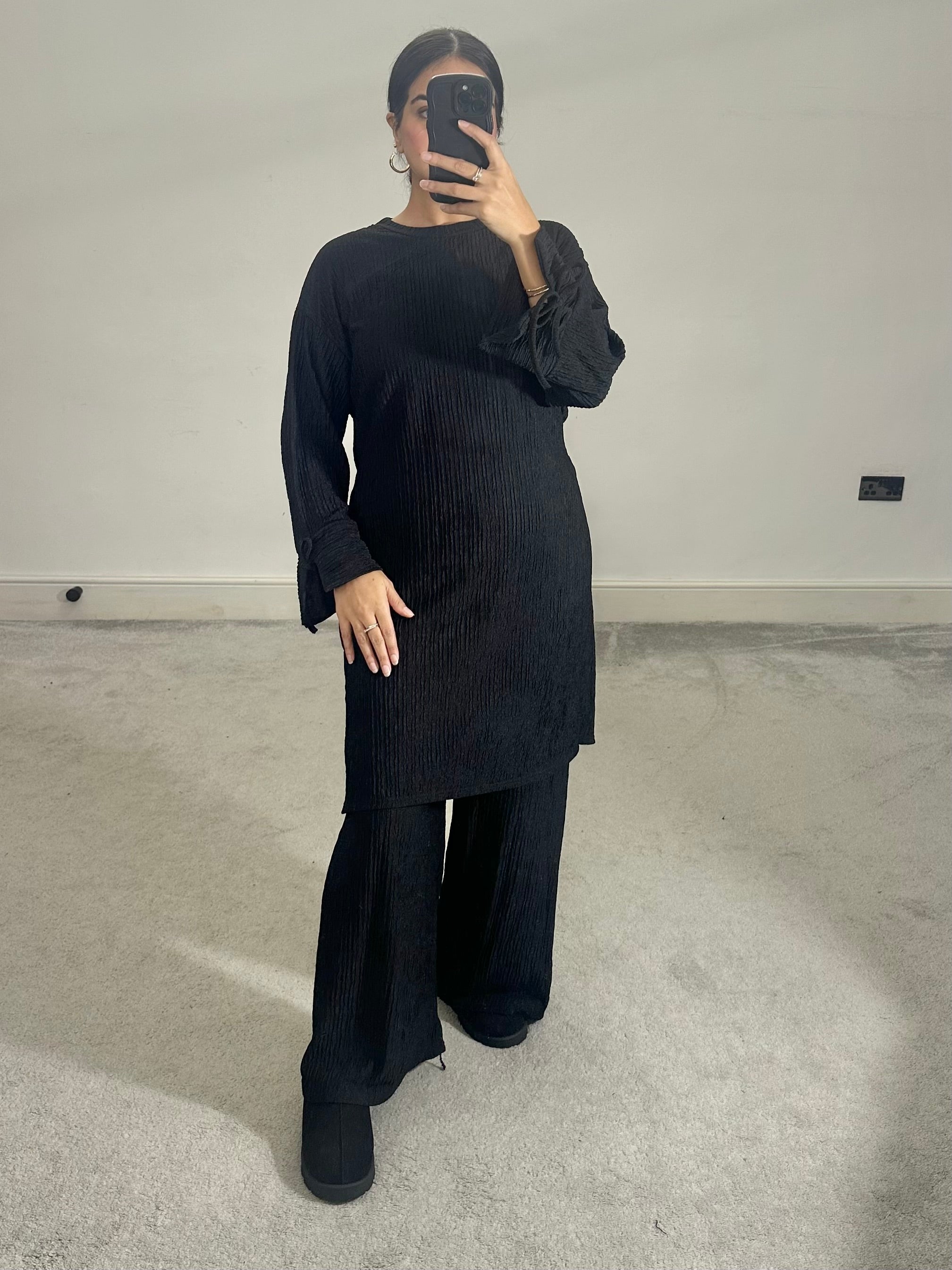 Zara crinkle print 2 piece co ord set