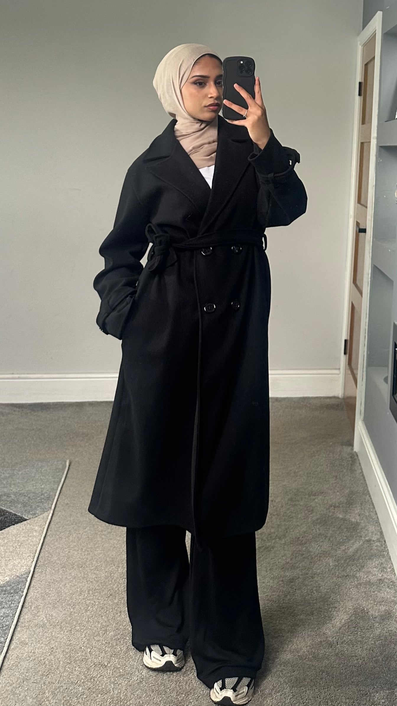Belted Longline winter coat