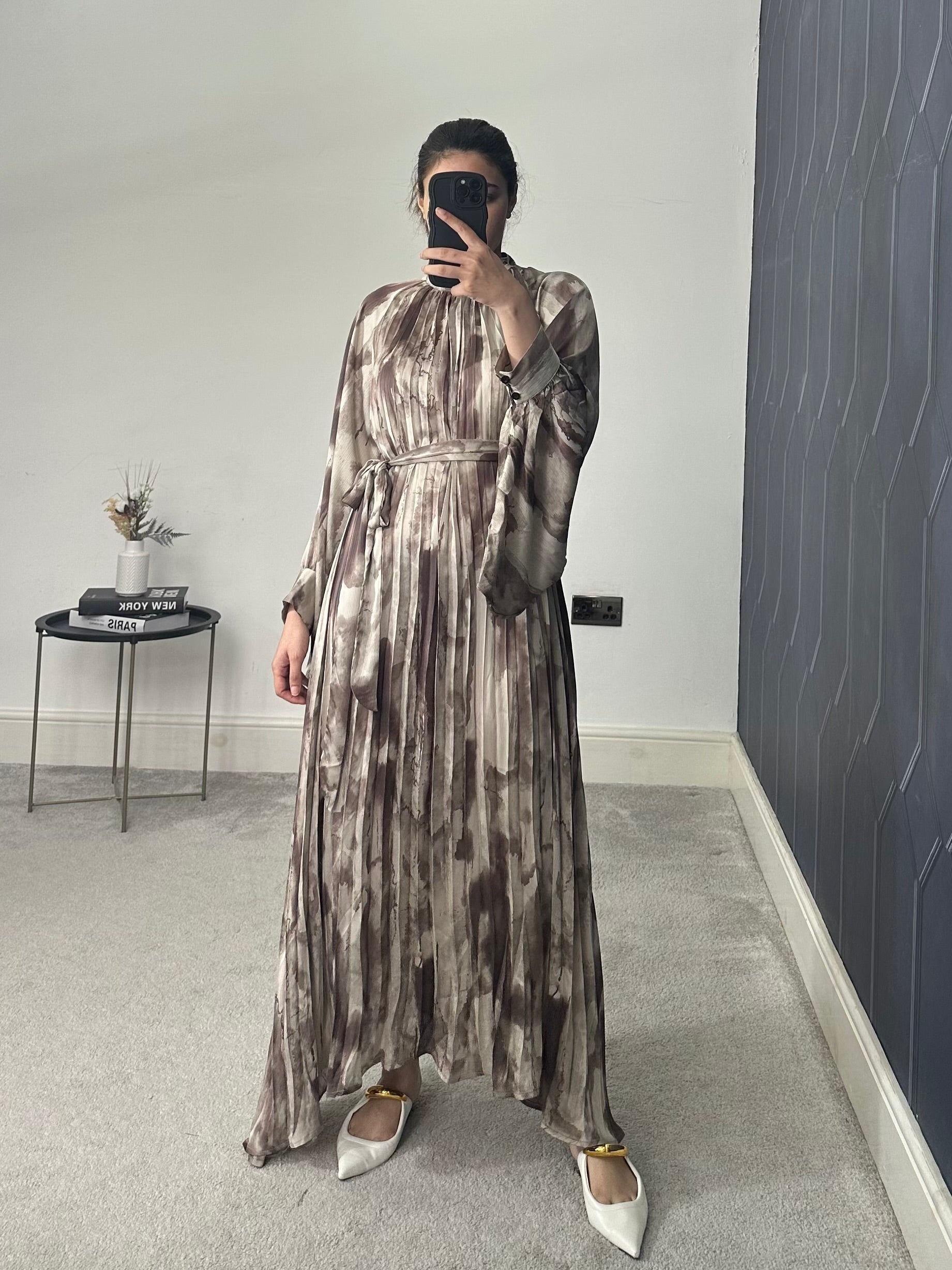 Zaina Pleated Maxi Dress