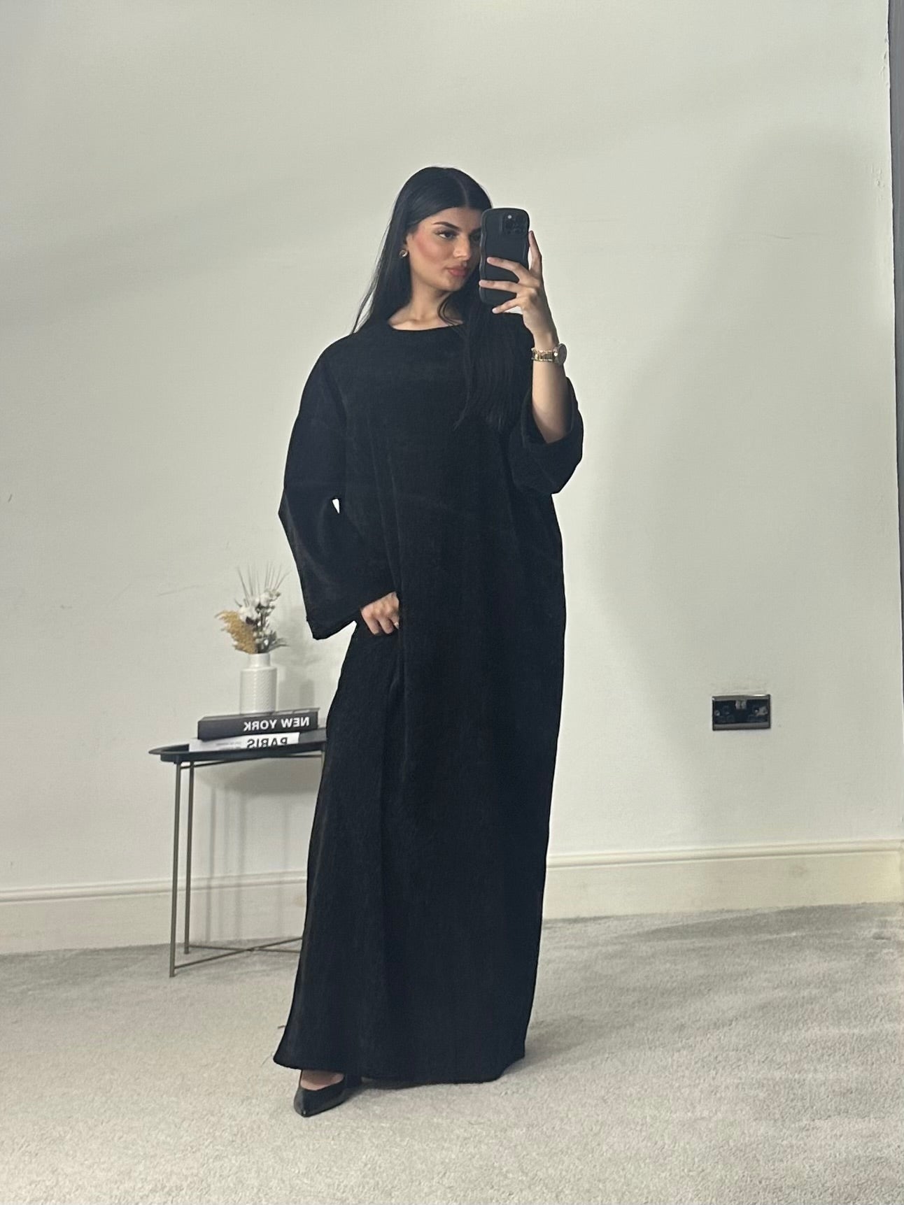 Velvet Long Dress/Abaya
