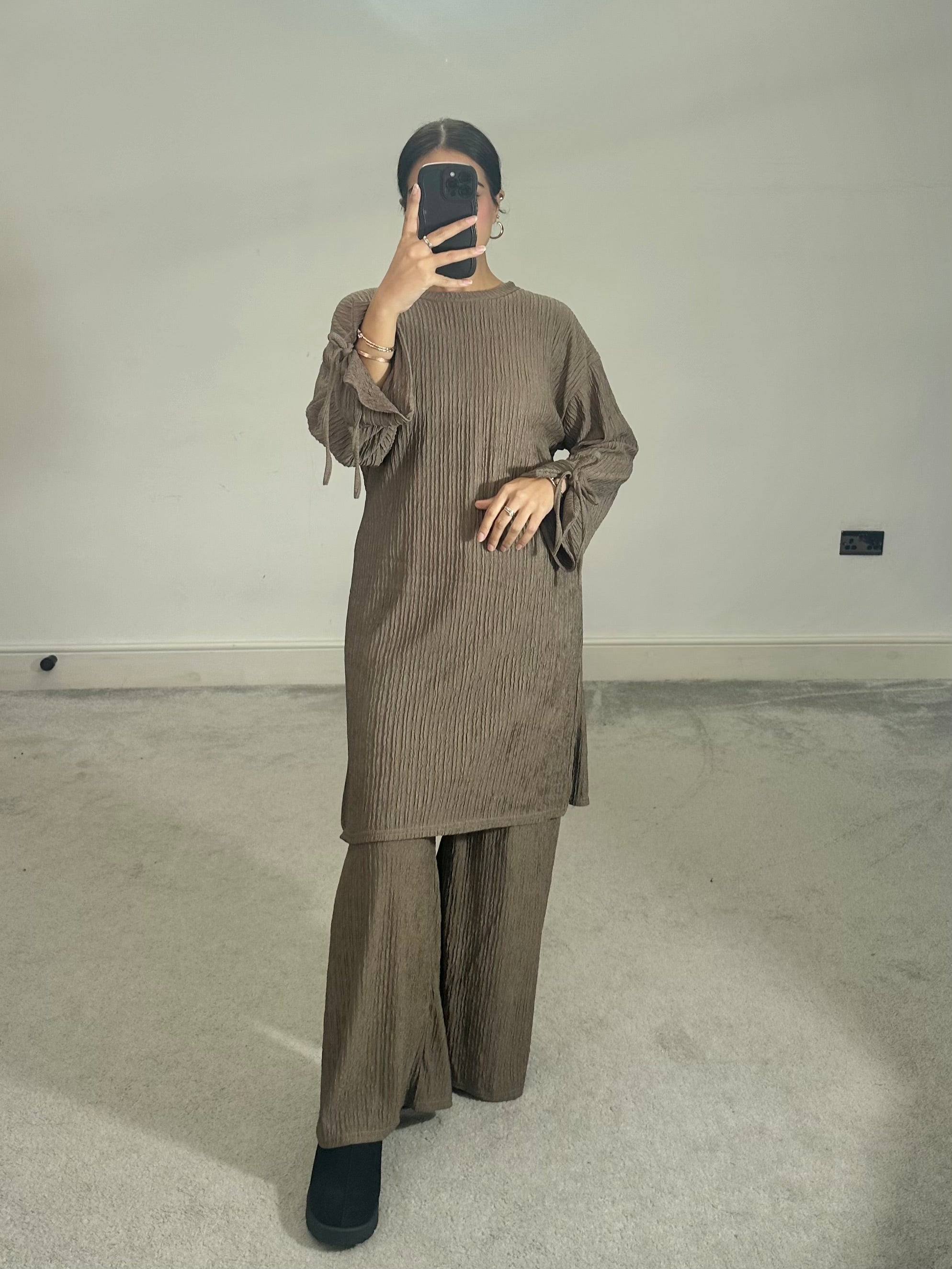 Zara crinkle print 2 piece co ord set
