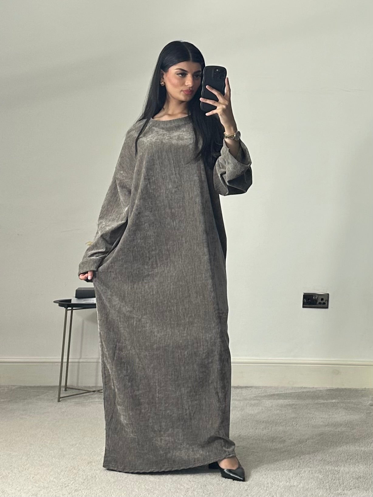Velvet Long Dress/Abaya