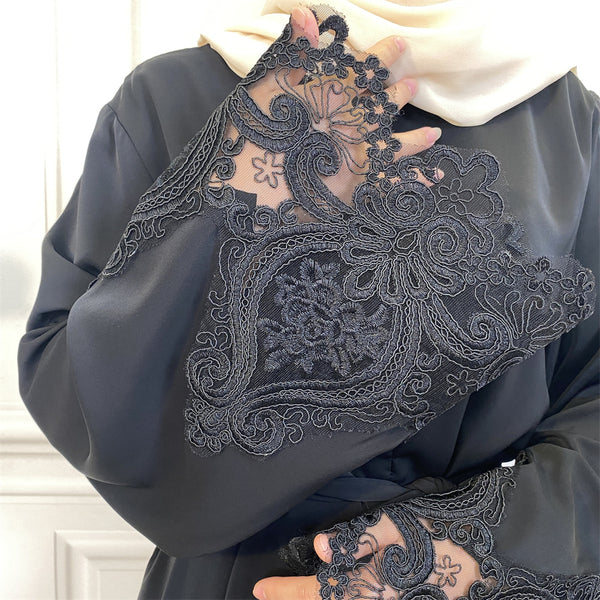 Lace on sale abaya uk