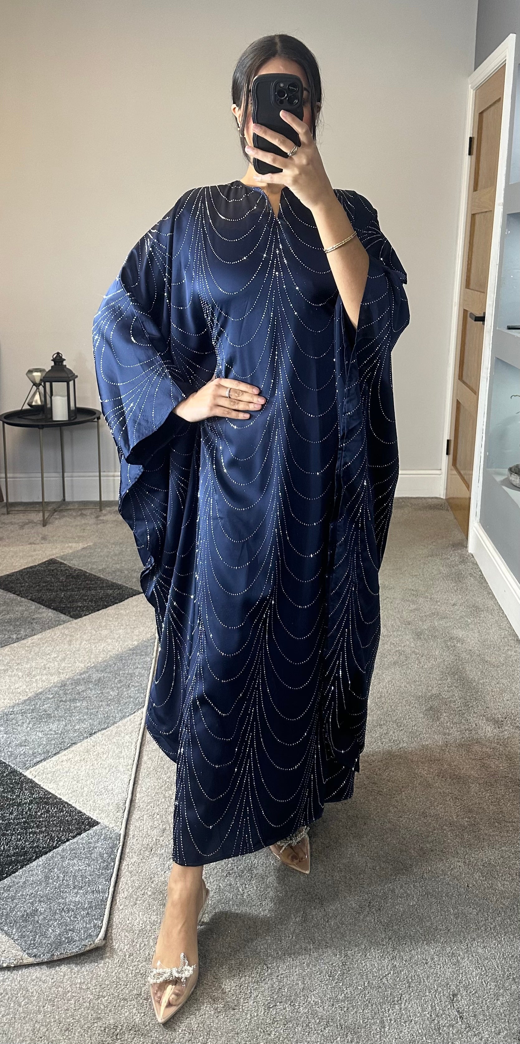 Nabeela Rhinestone Kaftan/Abaya