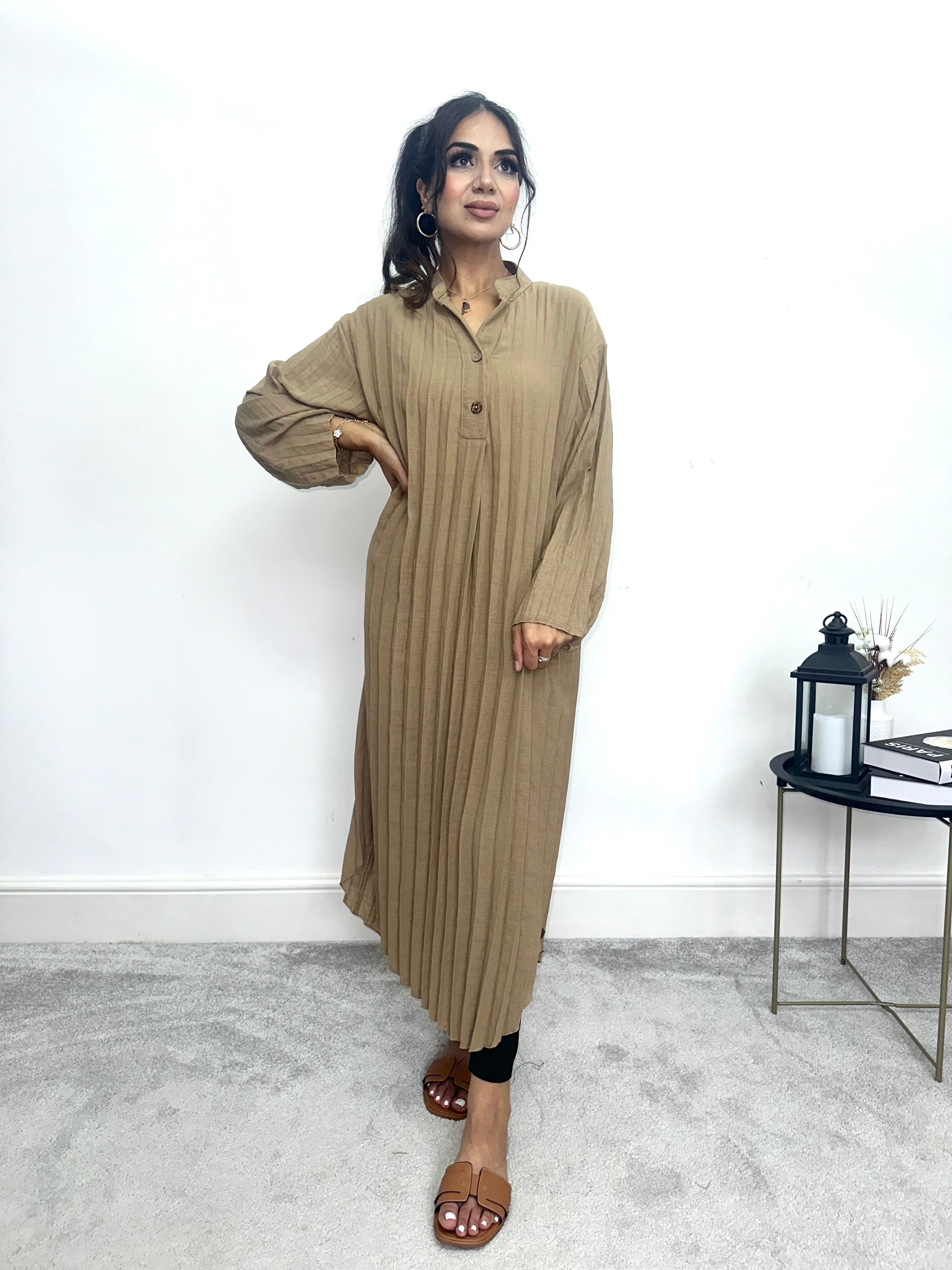 Inayah Pleated Midi Dress