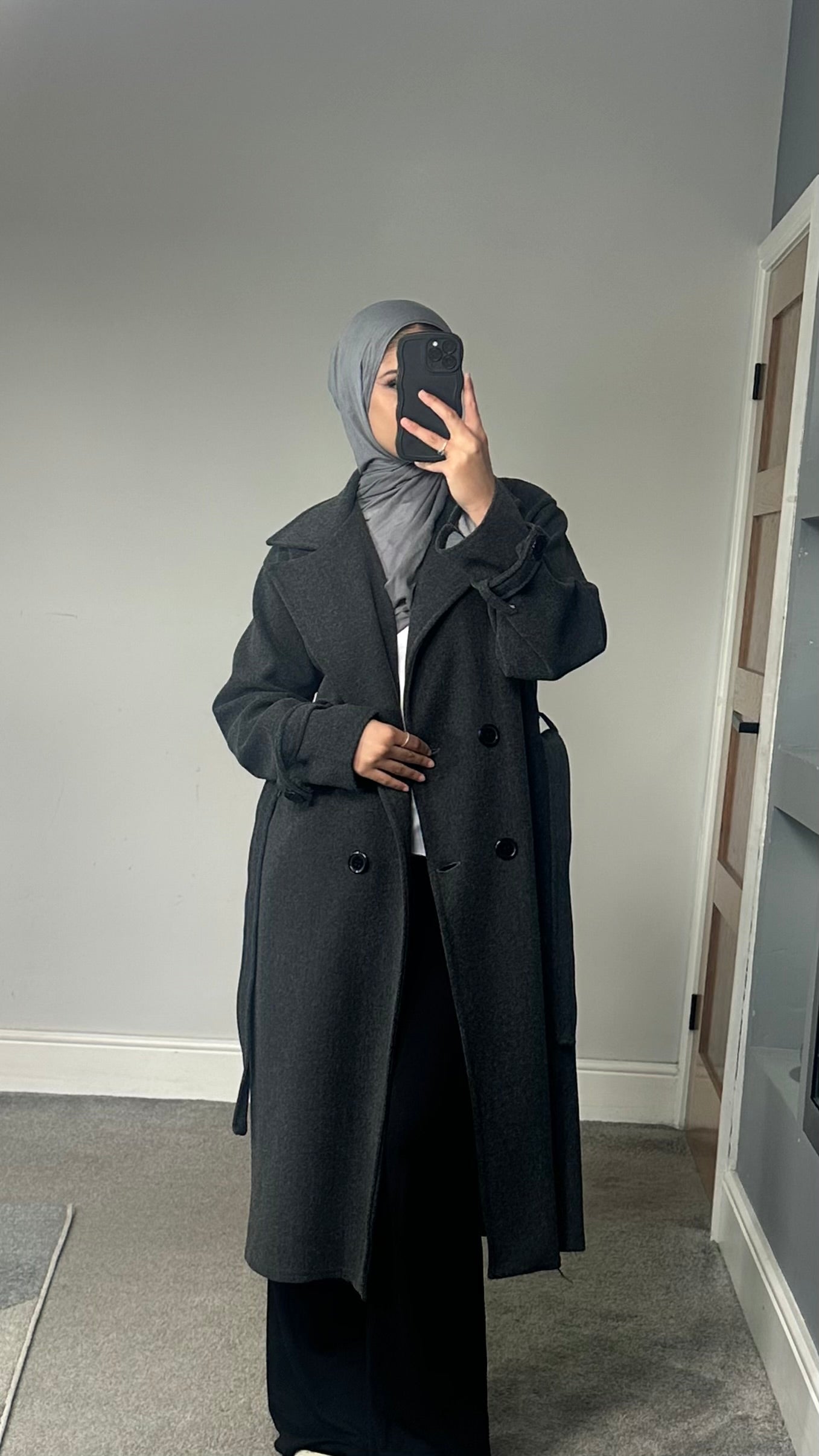 Belted Longline winter coat
