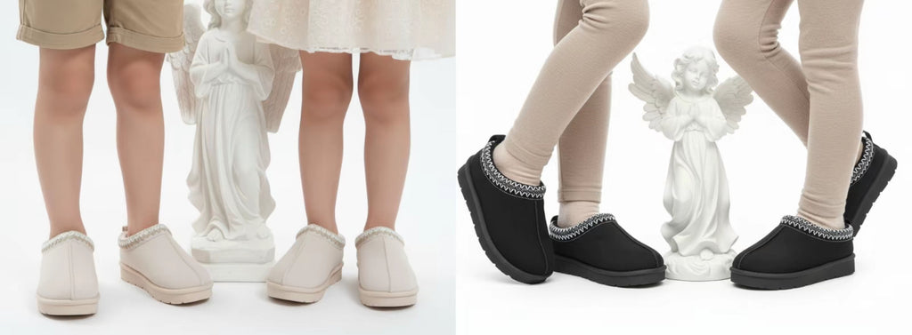 Kids Slippers Indoor/Outdoor winter warm fur lined hug snugg ankle shoes