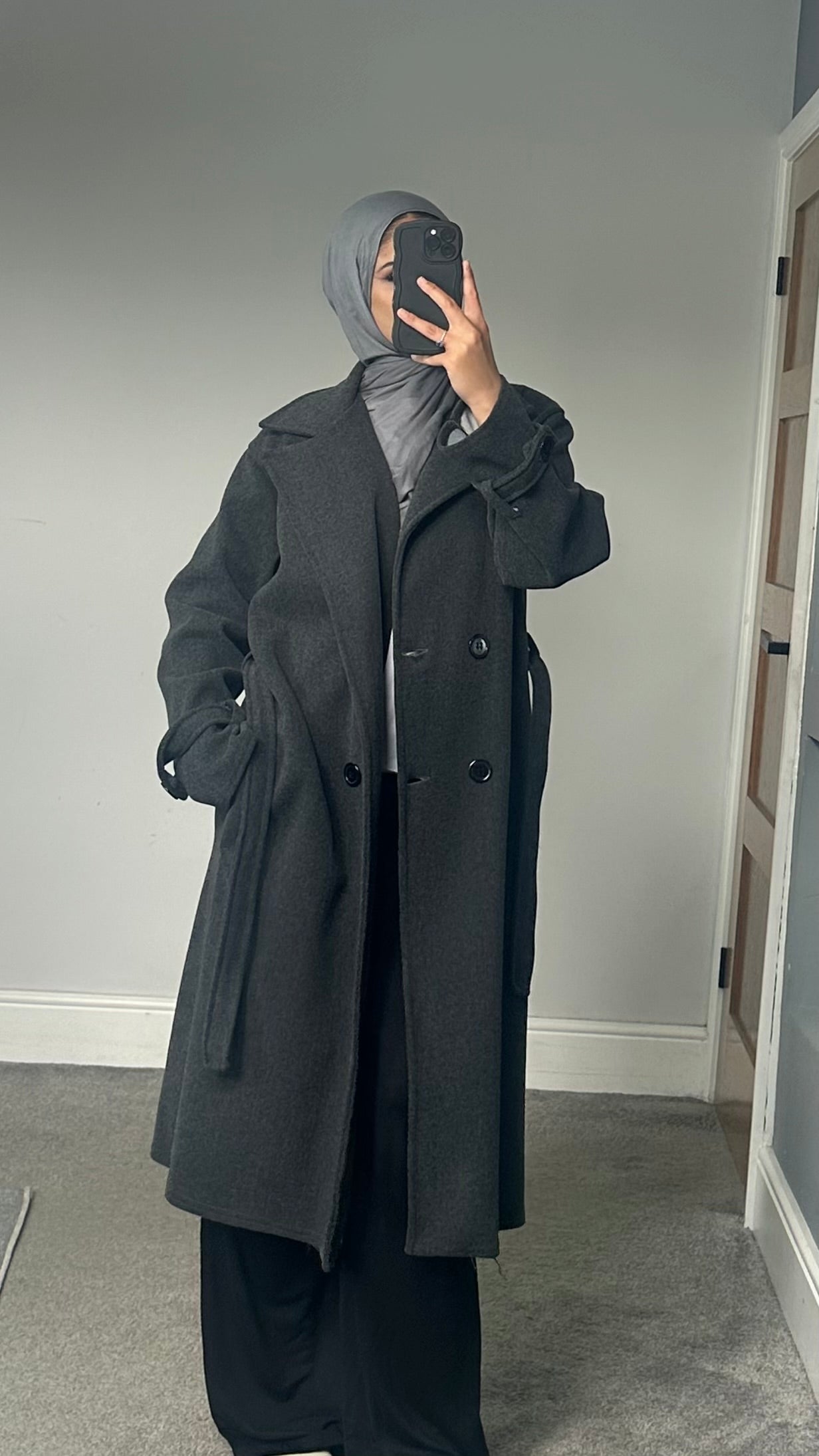 Belted Longline winter coat