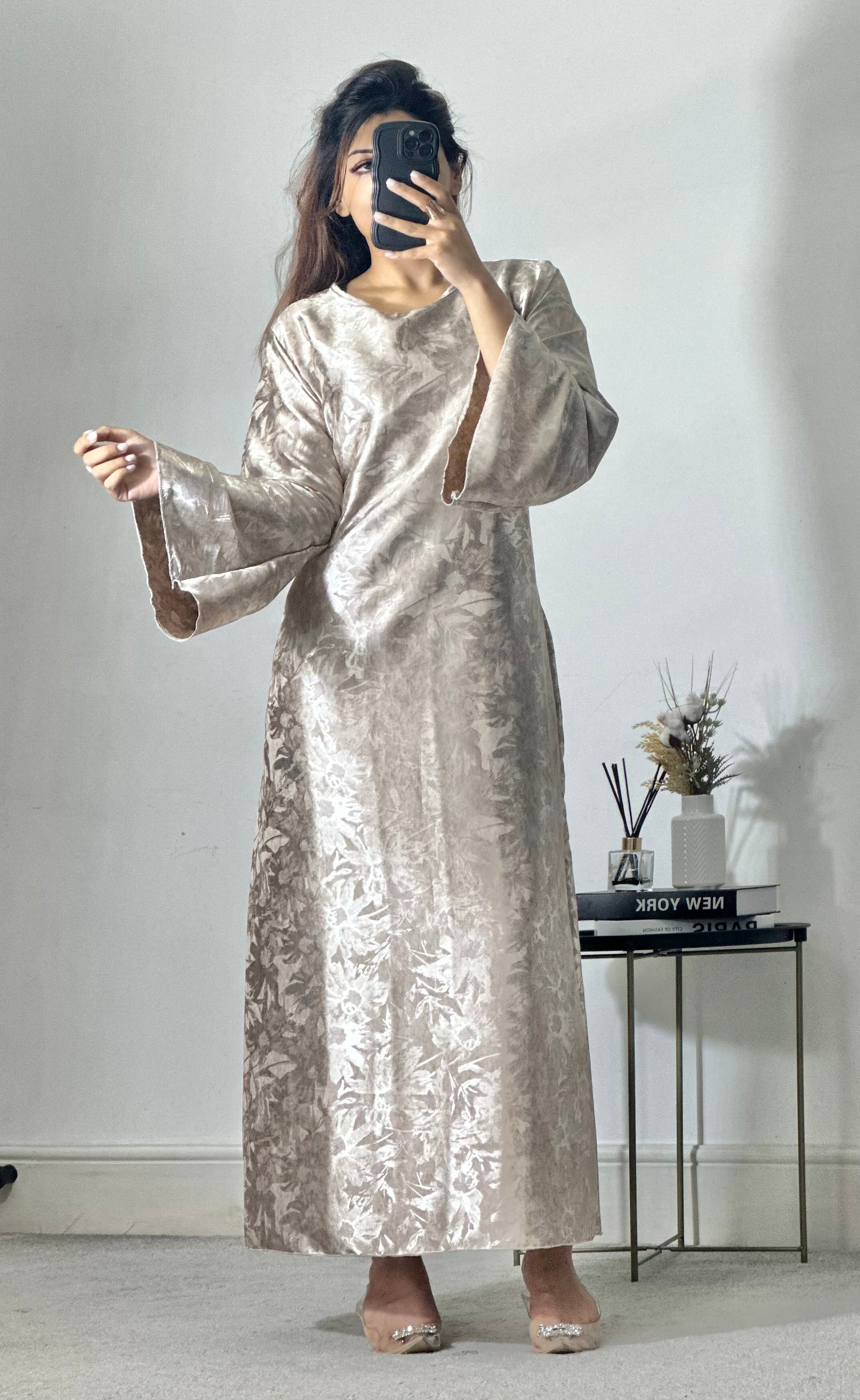 RIBA printed satin dress