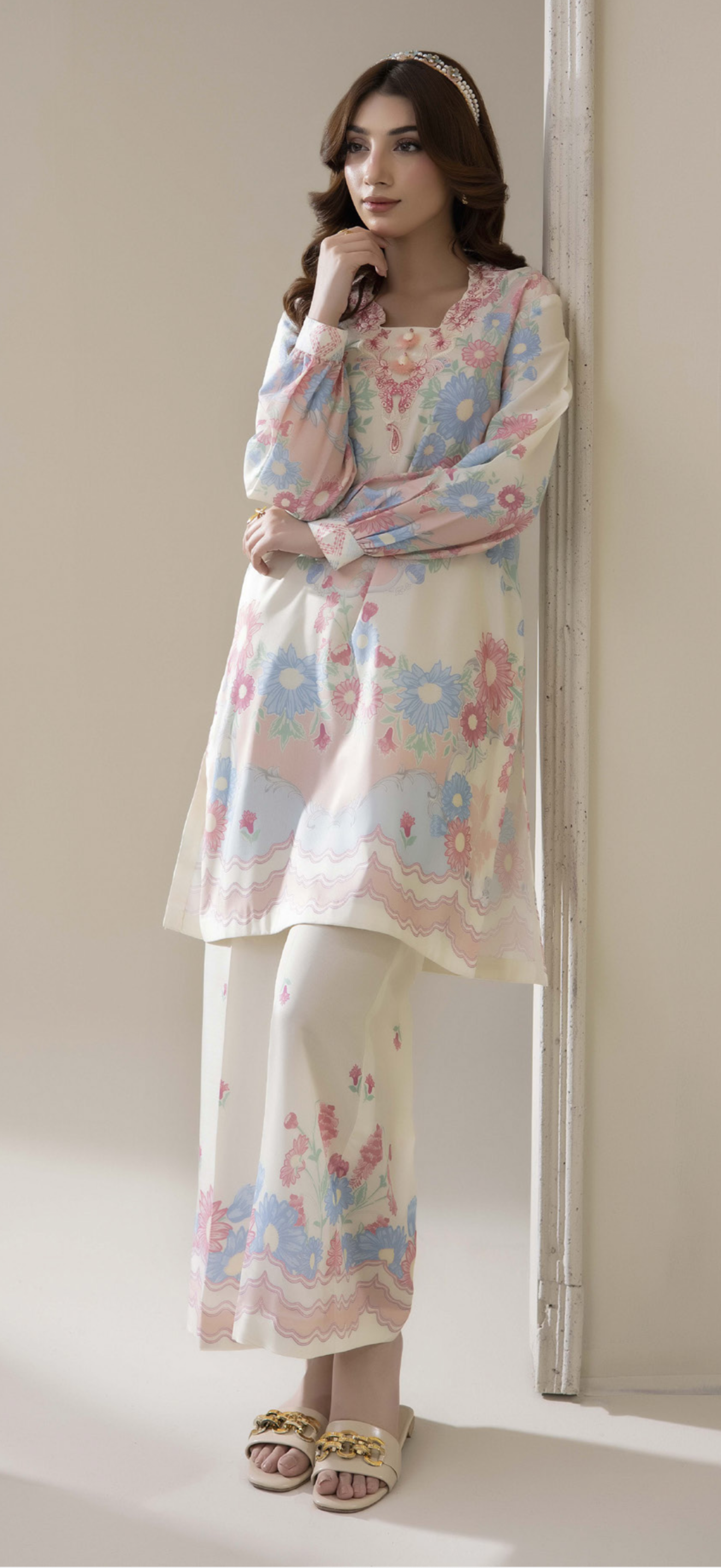 Aaira Printed Modest wear Pakistani Style Co-ord set