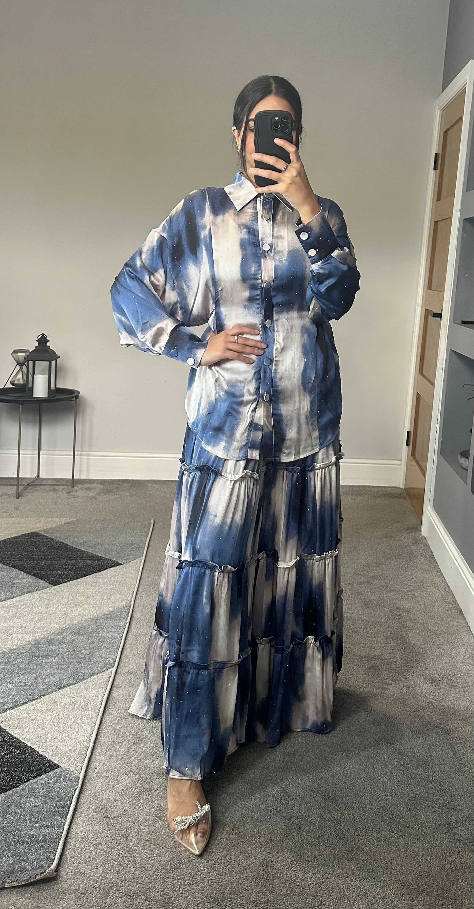 Arooj 2 piece Co ord (Blue)