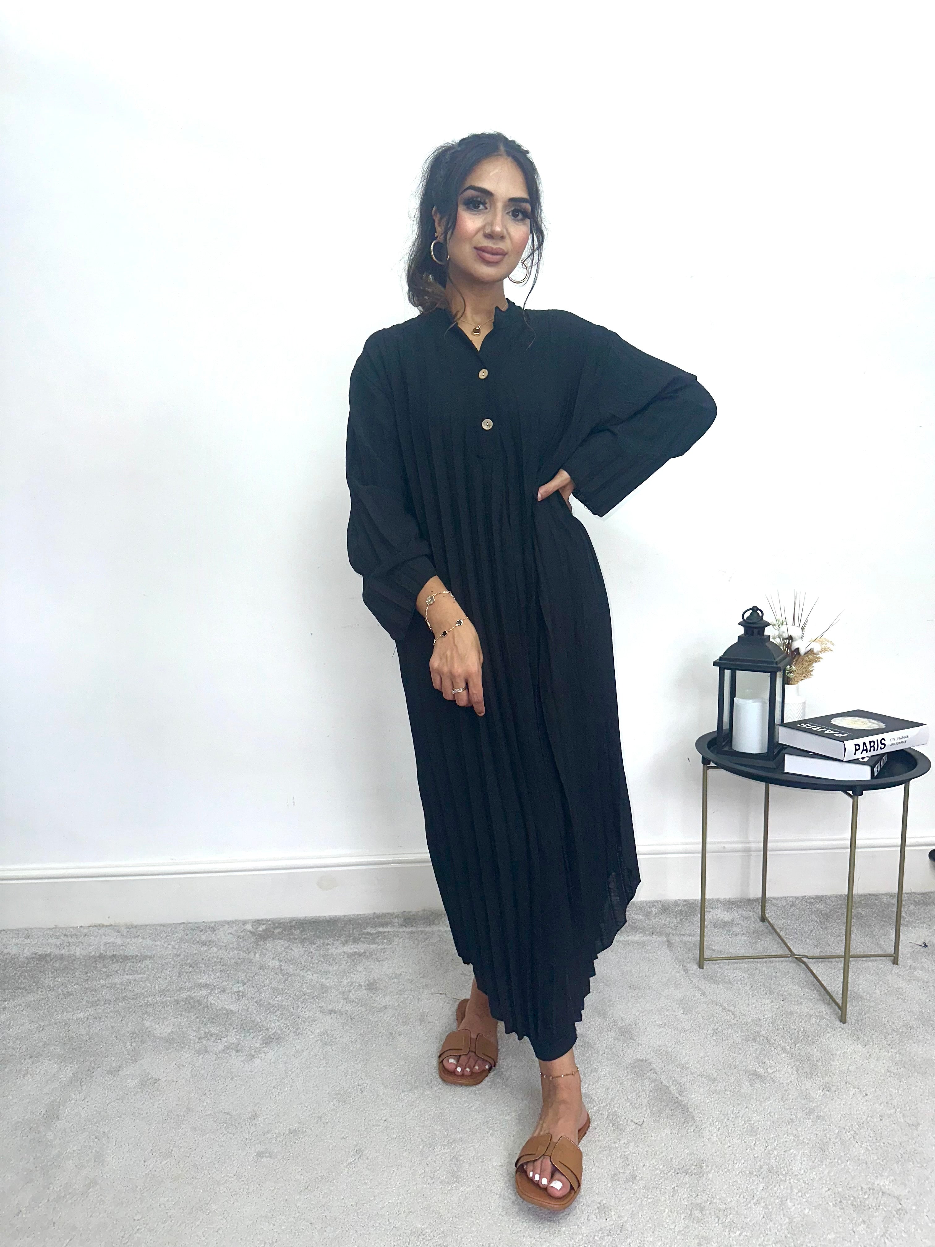 Inayah Pleated Midi Dress