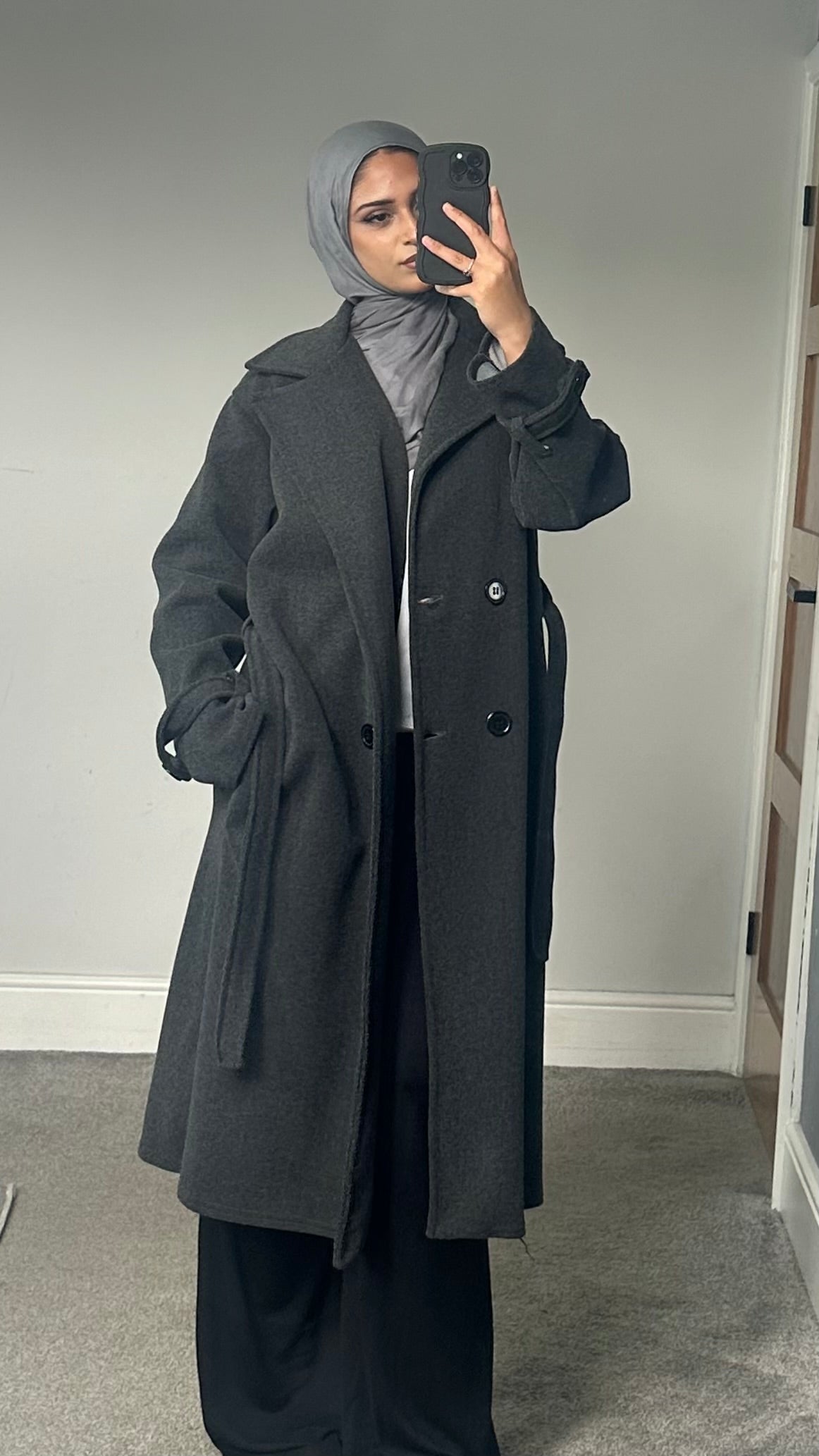 Belted Longline winter coat