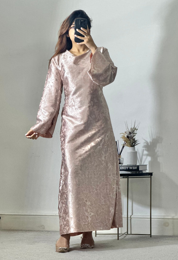 RIBA printed satin dress