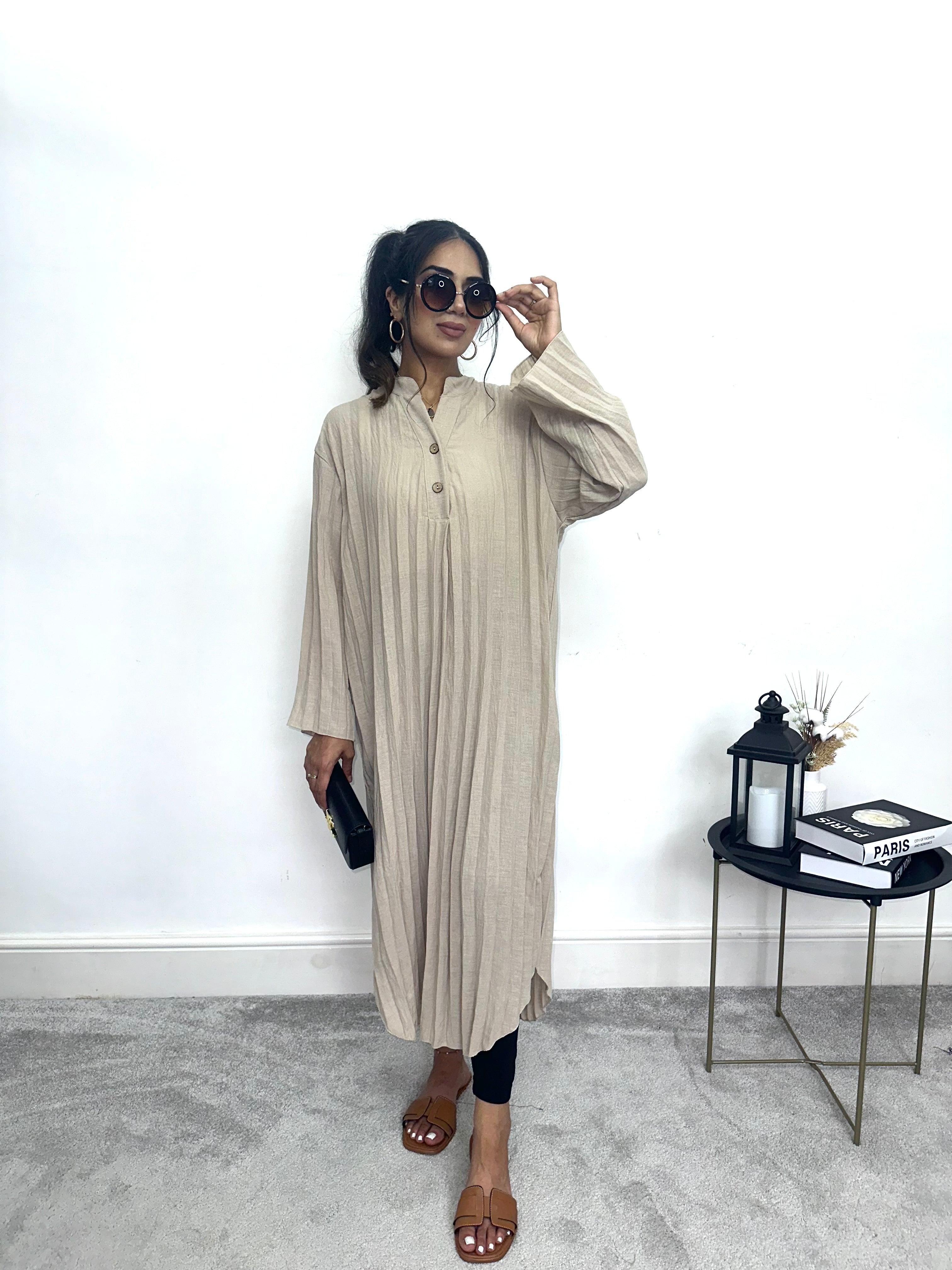 Inayah Pleated Midi Dress