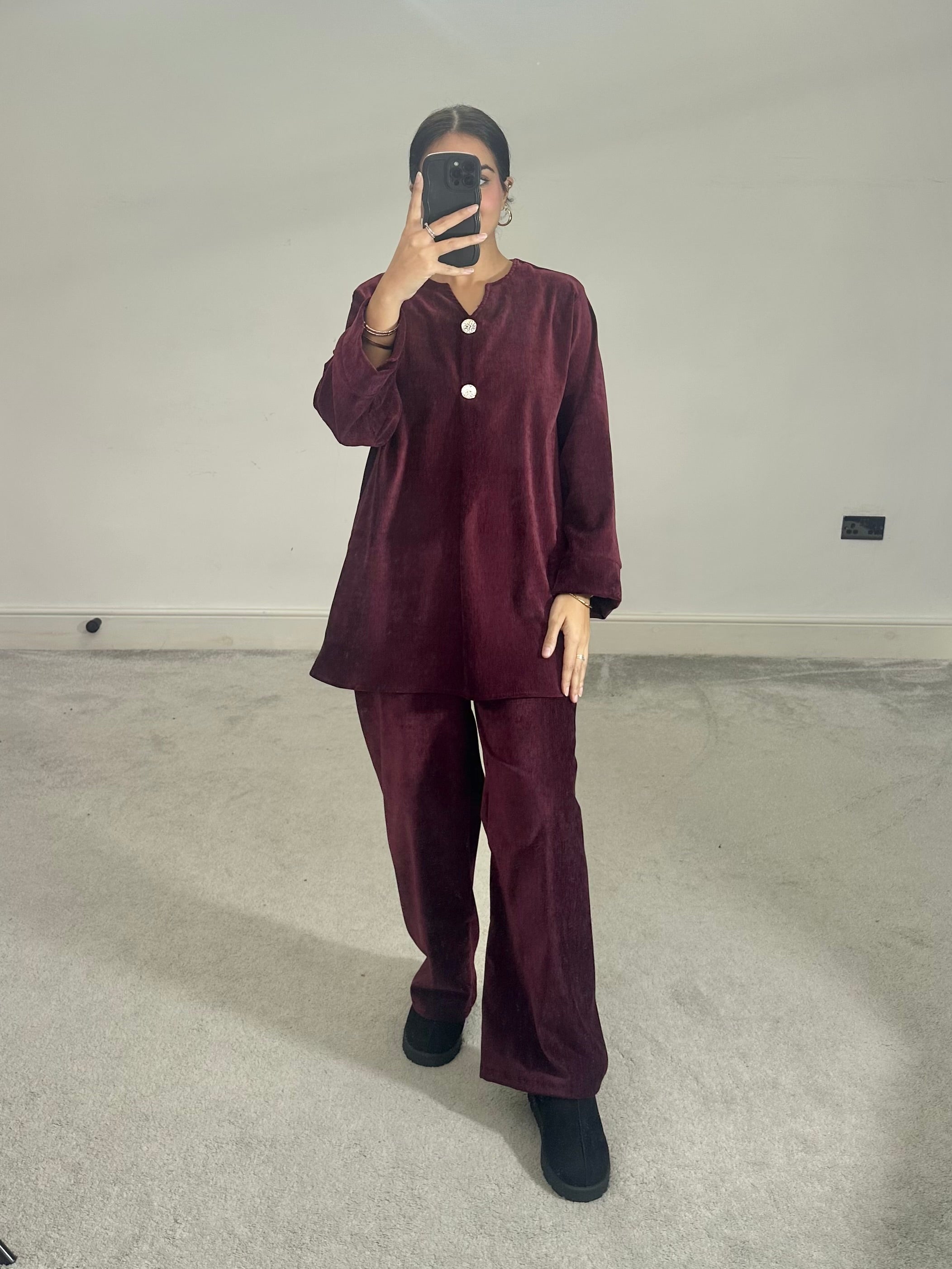 Velvet 2 piece co ord set