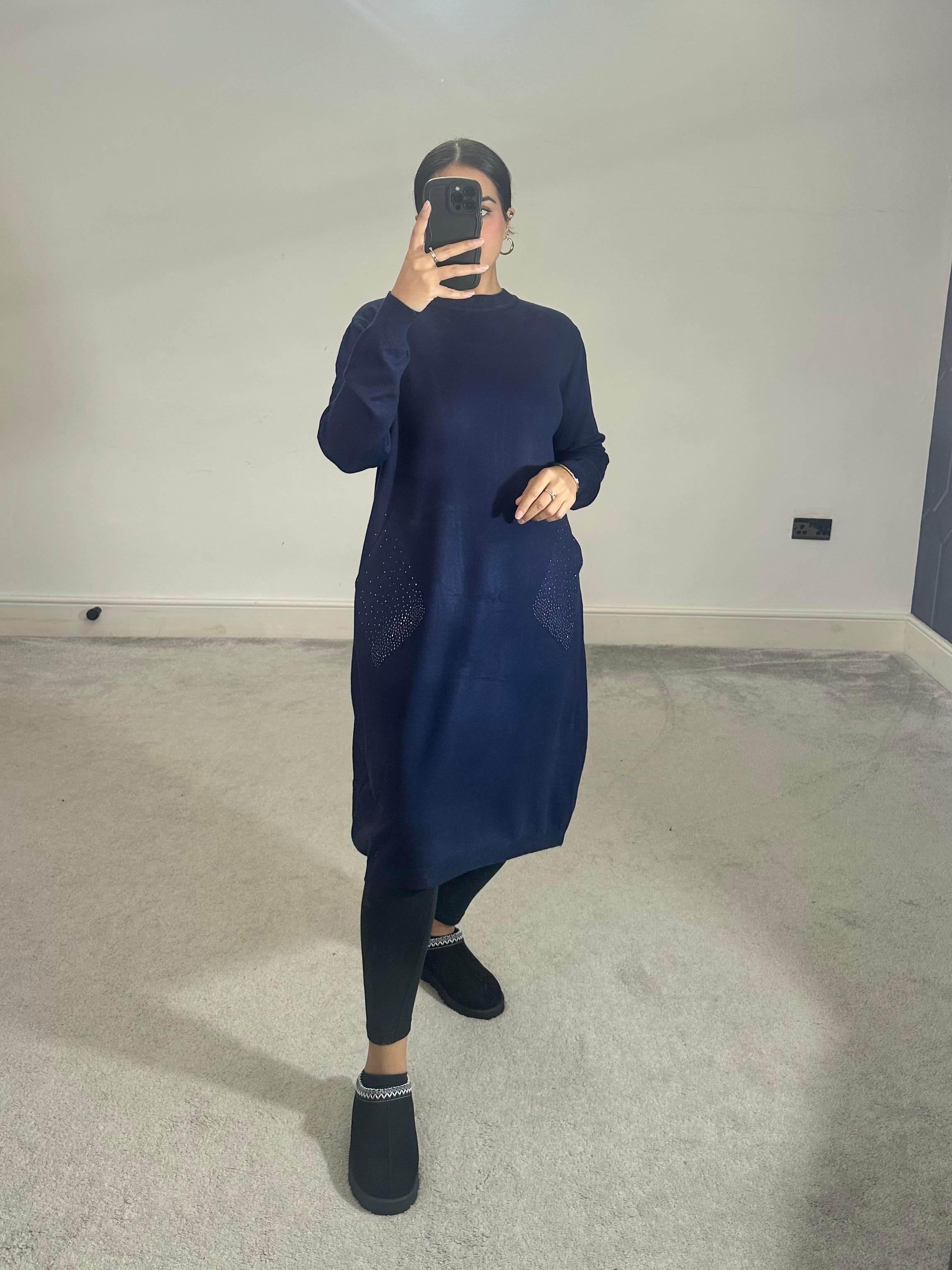 Areeba soft knit pocket dress