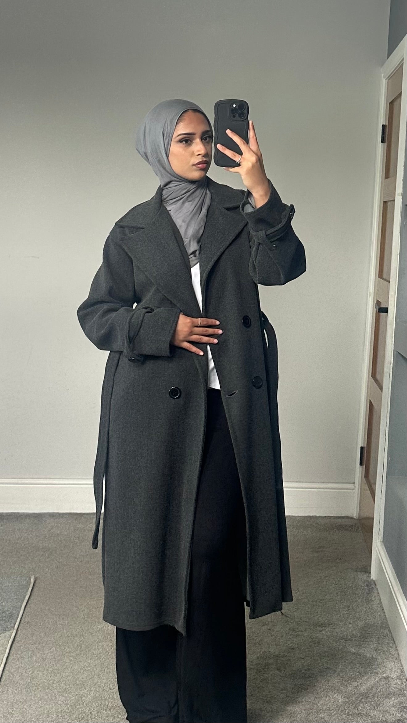 Belted Longline winter coat