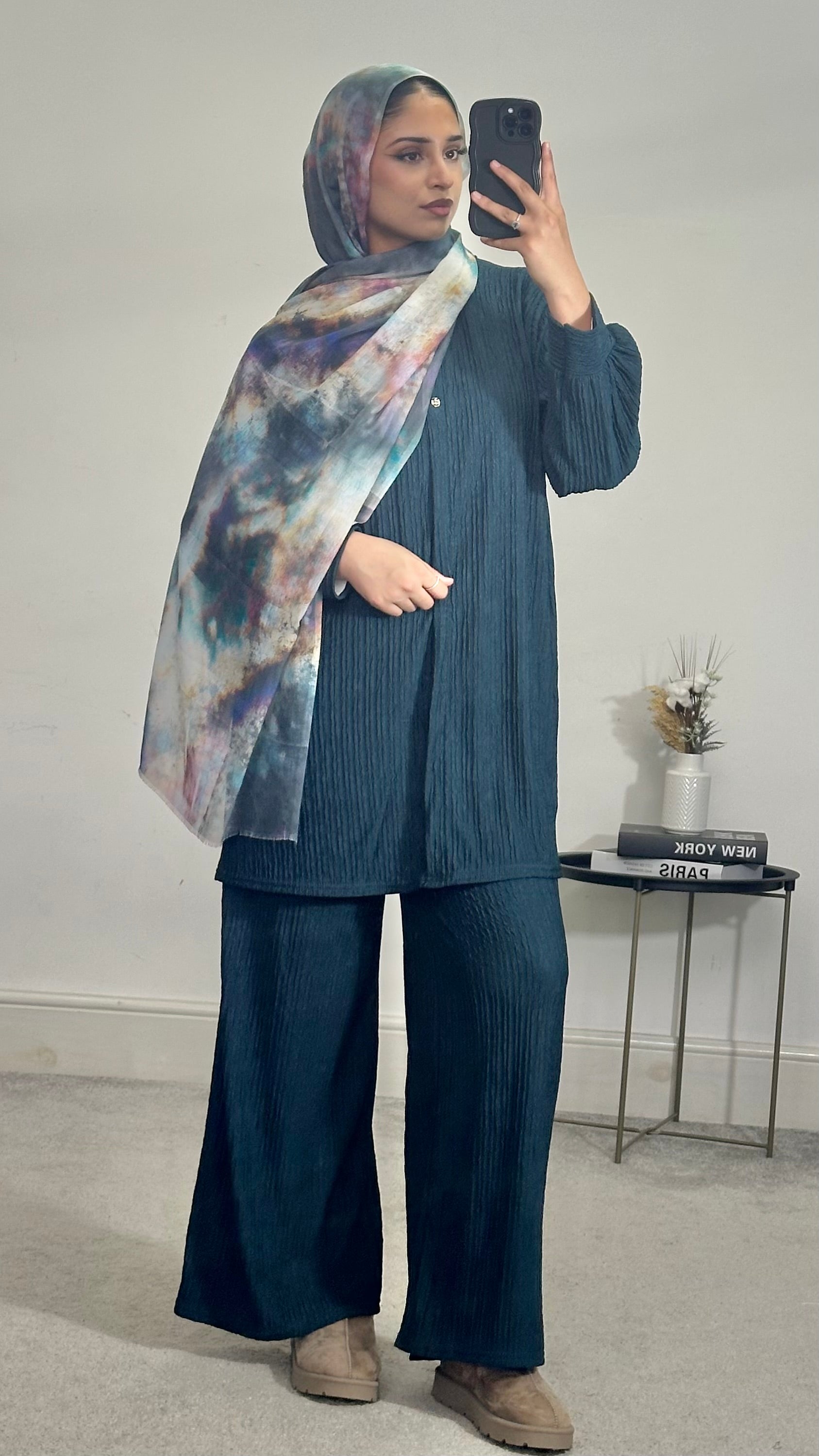 Huda Crinkle 2 piece co ords set