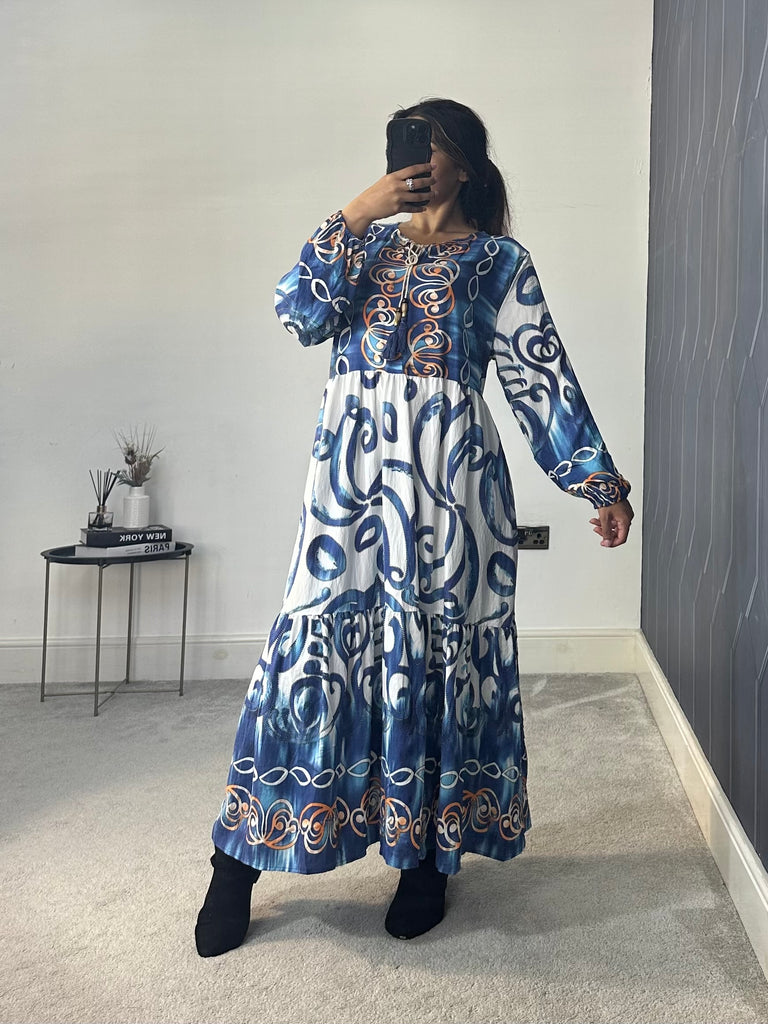 Printed Dress (Plus Size)