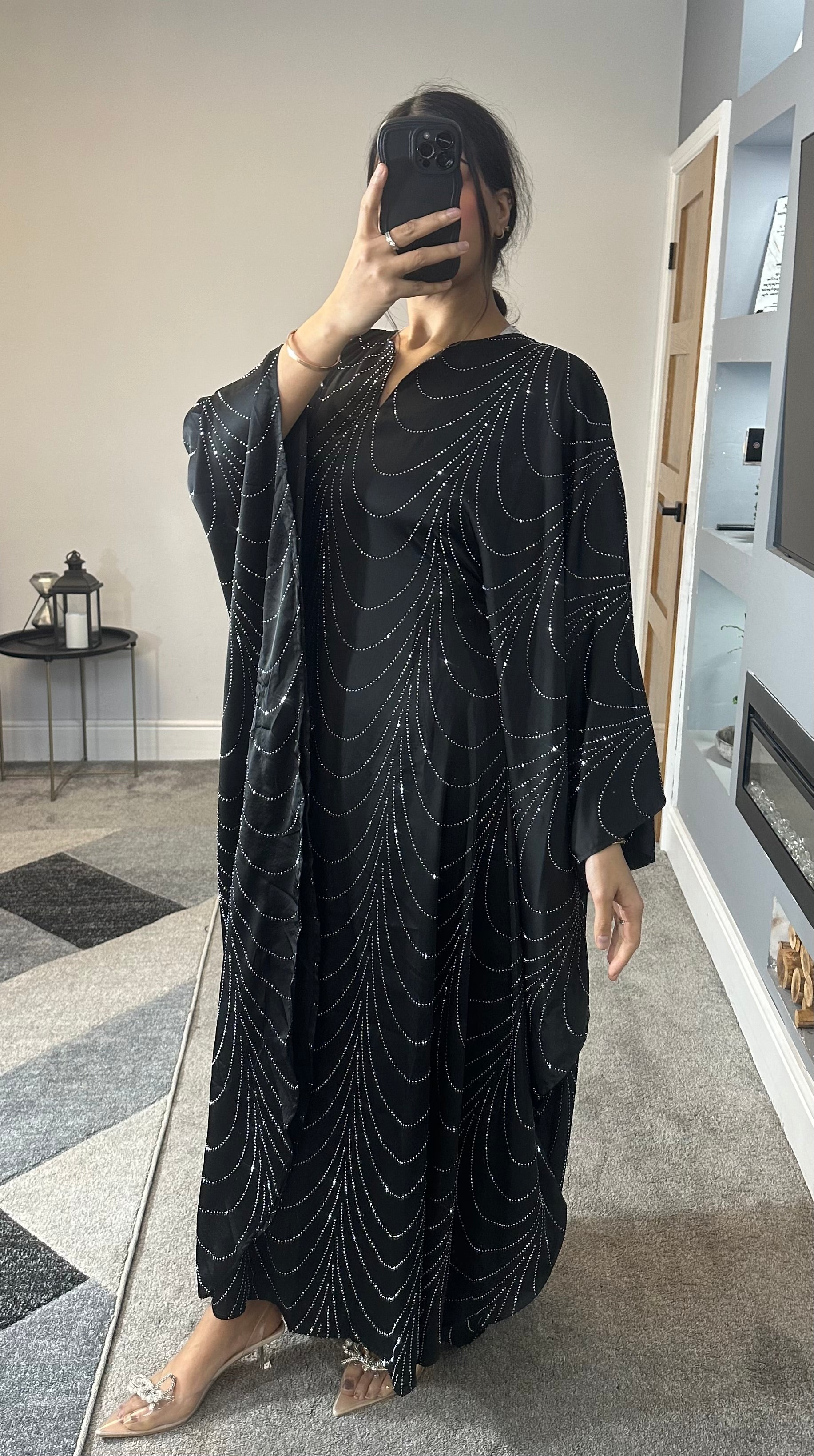 Nabeela Rhinestone Kaftan/Abaya