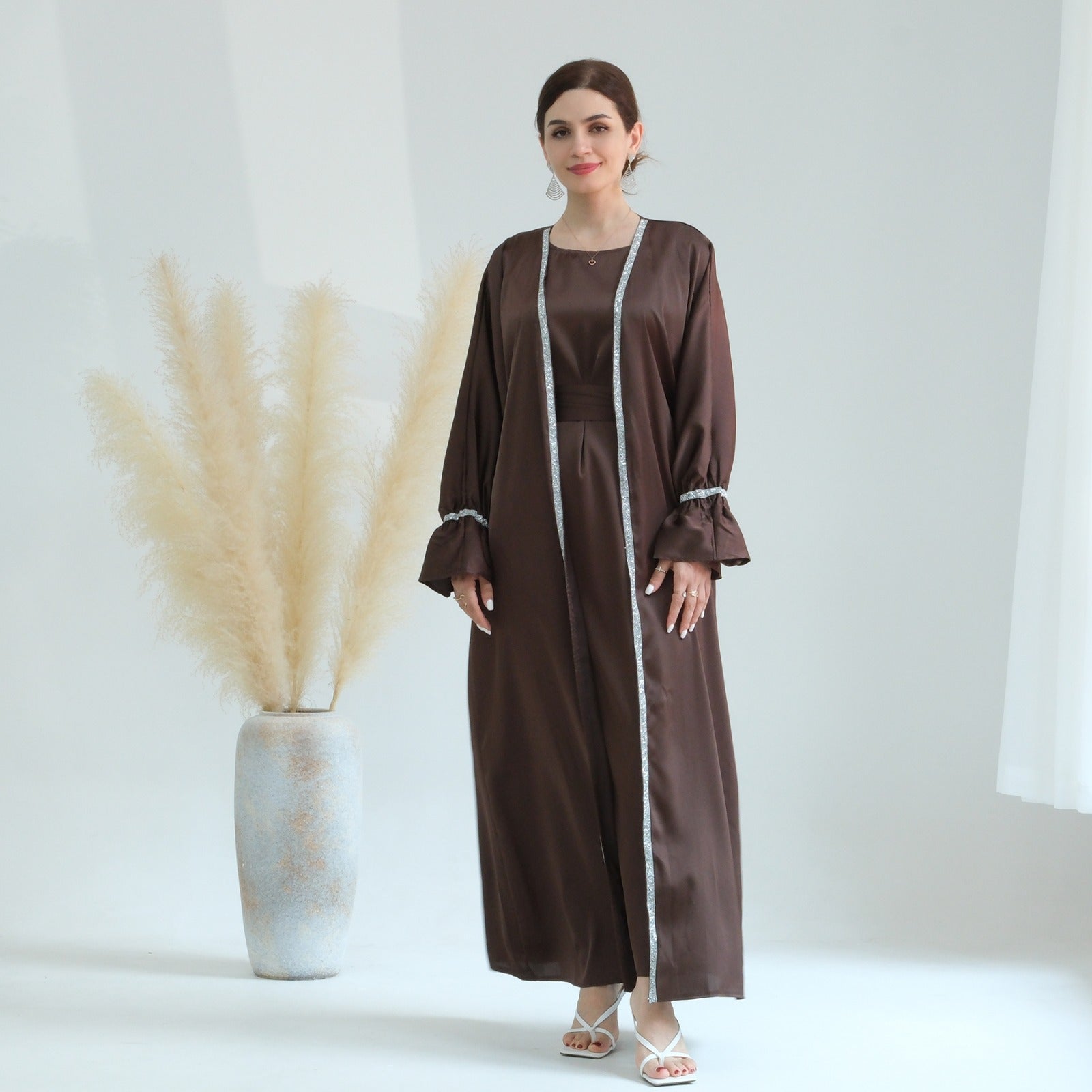 Areeba Abaya Brown