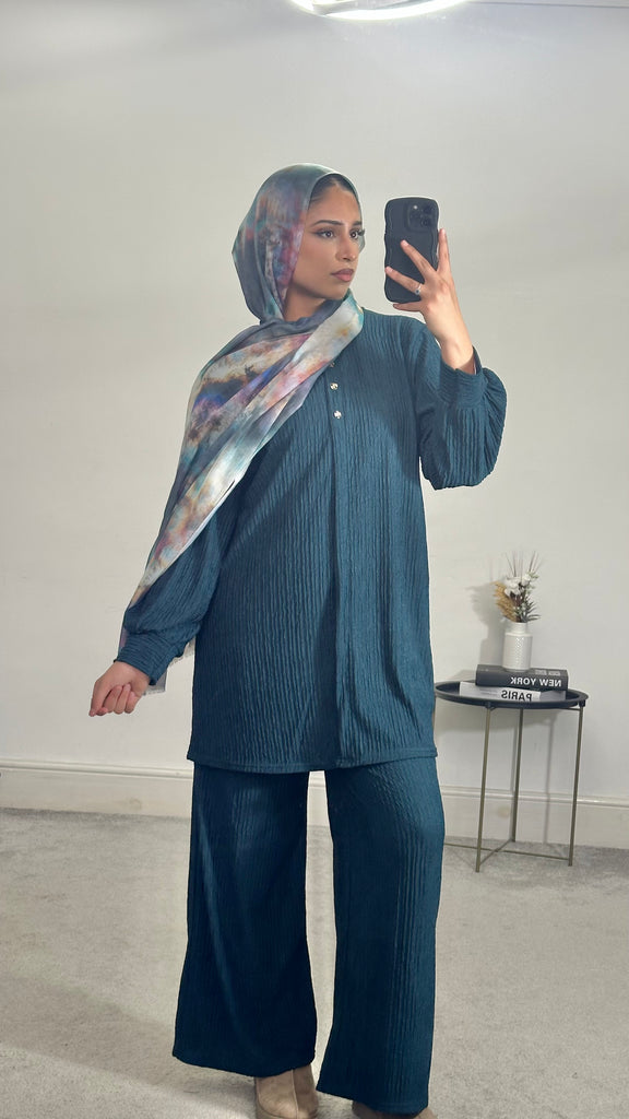 Huda Crinkle 2 piece co ords set